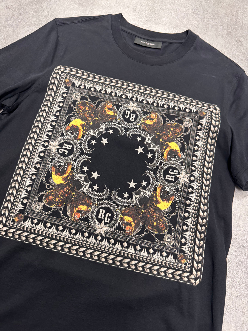Givenchy Rottweiler Bandana Black Tee
