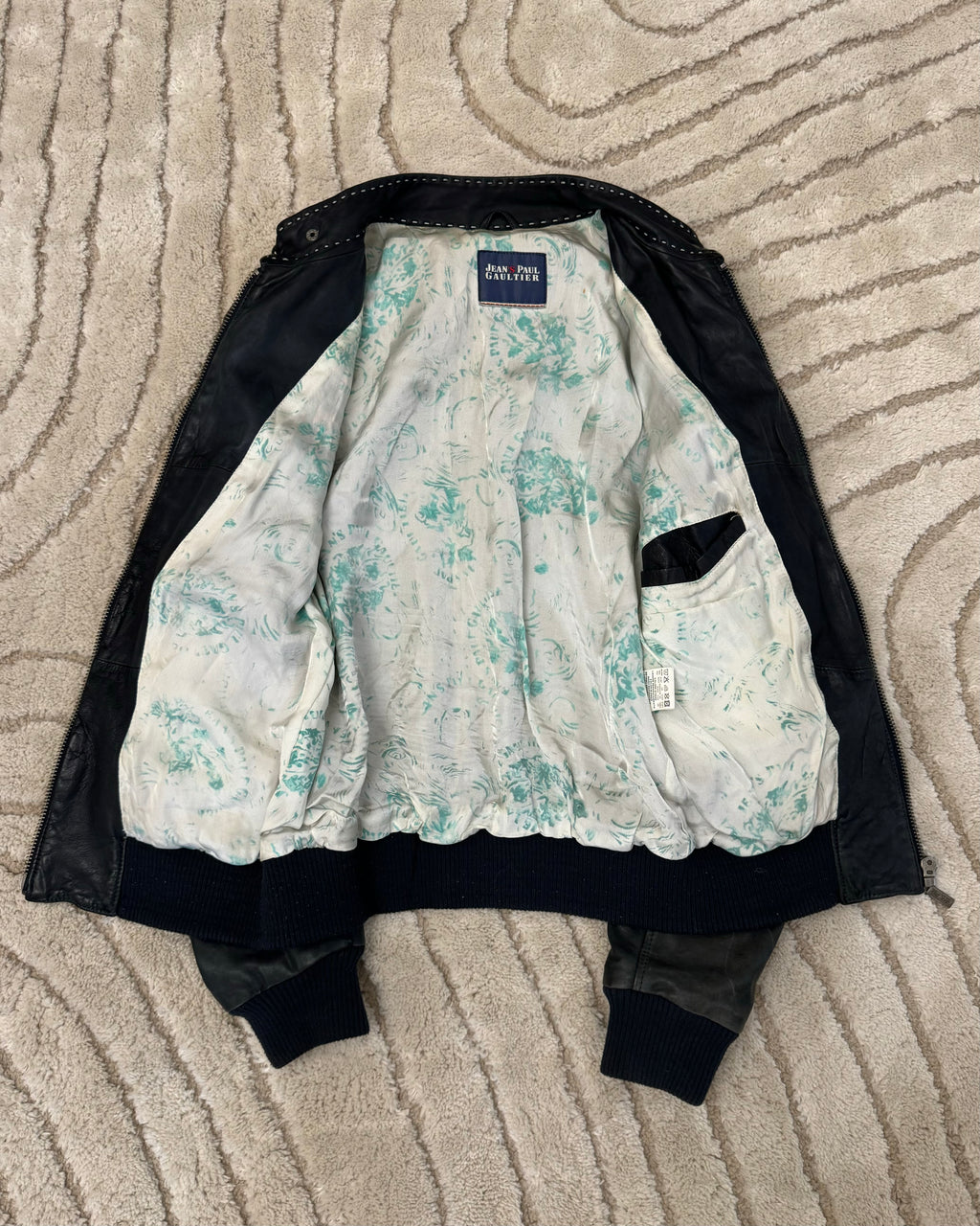 2000年代 ジャンポール・ゴルチエ レザーボンバージャケット(S/M)