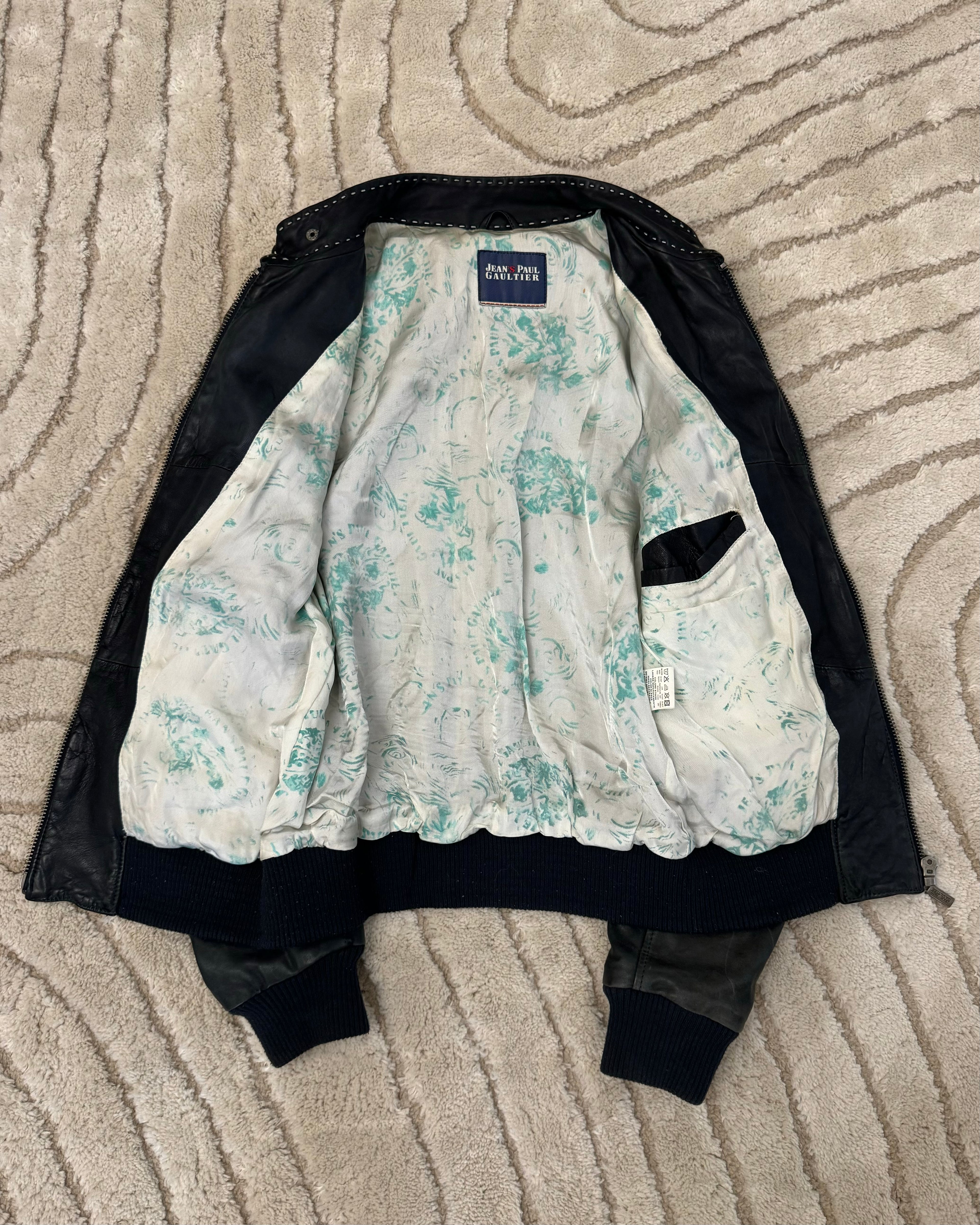 2000年代 ジャンポール・ゴルチエ レザーボンバージャケット(S/M)