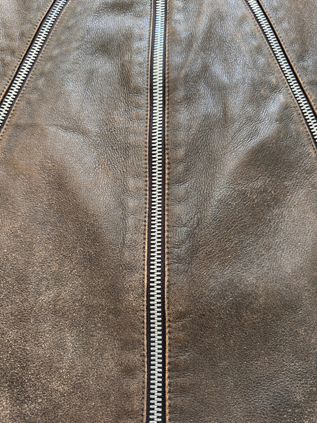 SS2017 Maison Margiela 5-Zip Biker Faded Leather Jacket