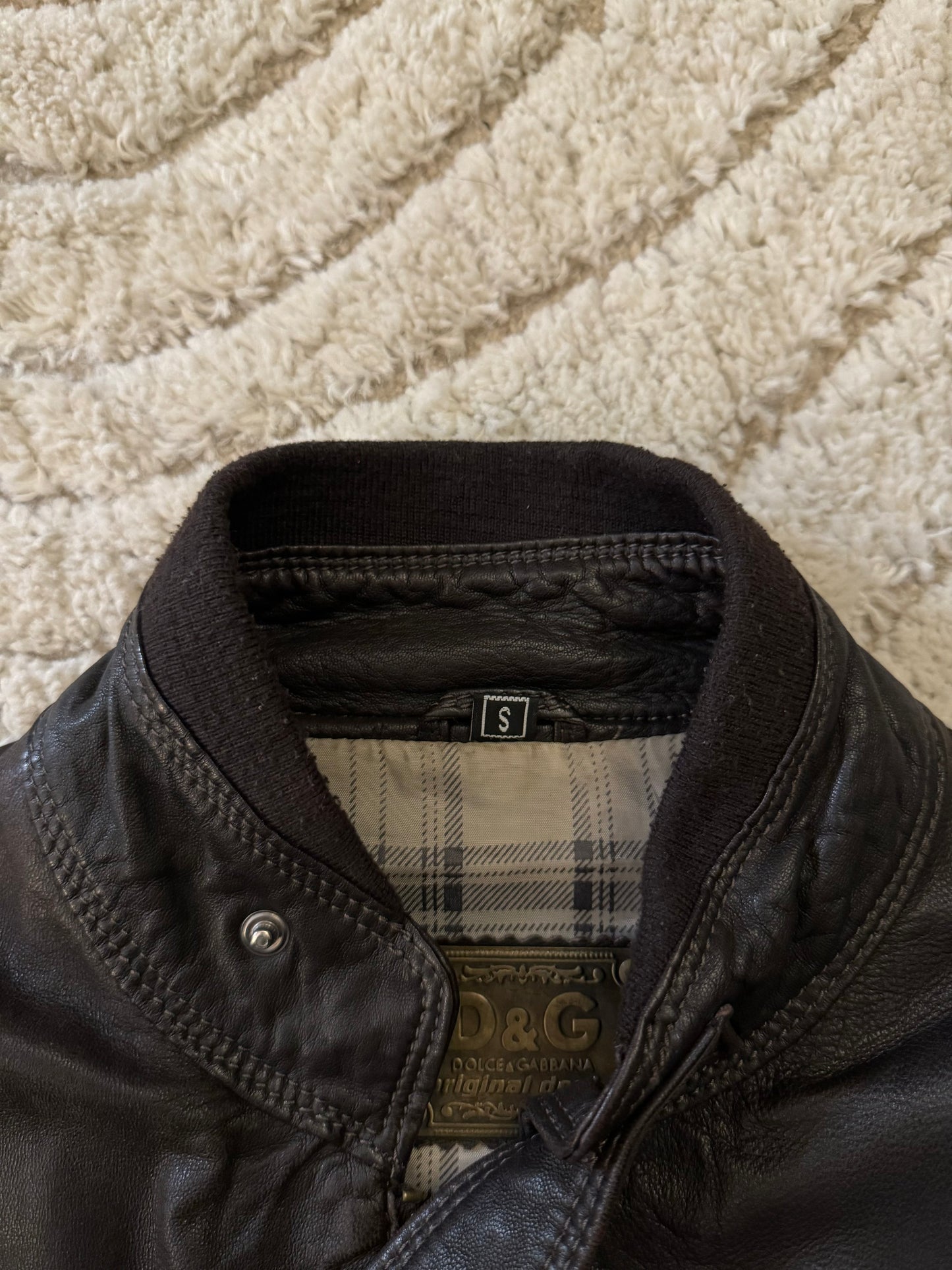 00s Dolce & Gabbana Moto Leather Jacket (S)