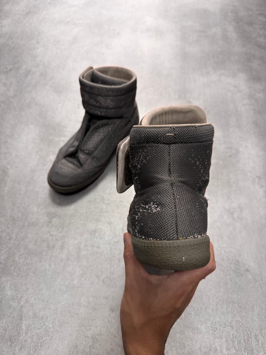 SS2016 Maison Margiela Future High Snake Printed Sneakers