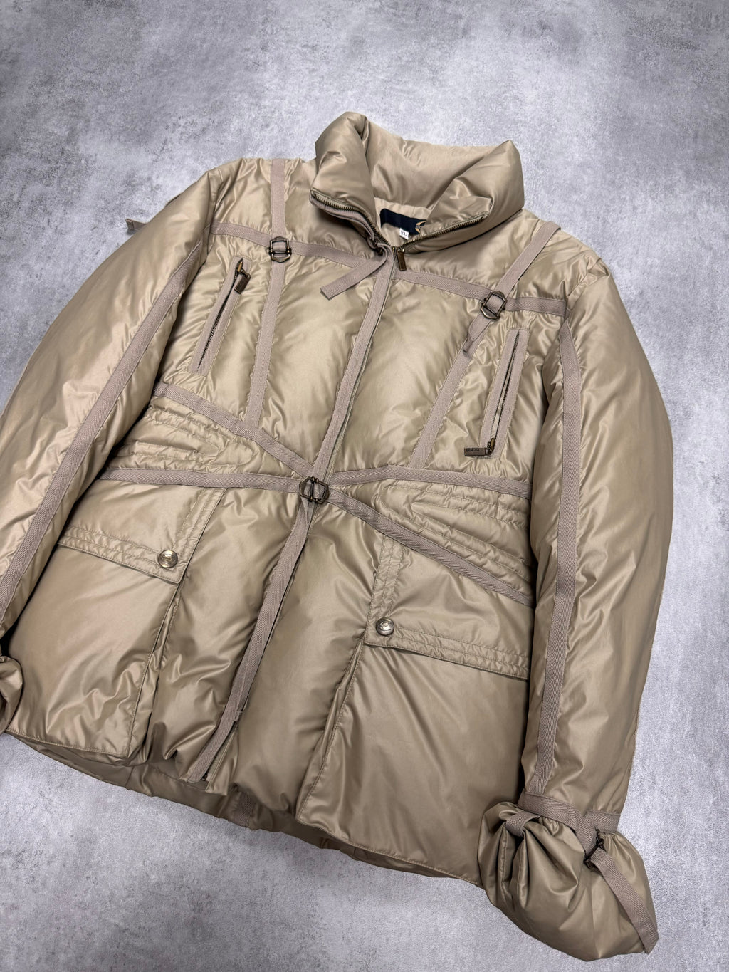 1990s Roberto Cavalli Parachute Bondage Puffer Jacket