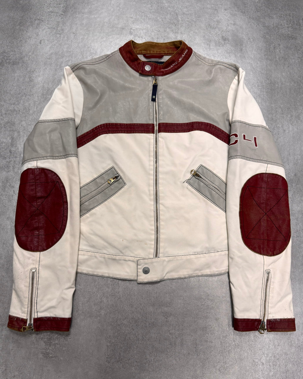 1990s Armani AJ Pro Biker Leather Jacket