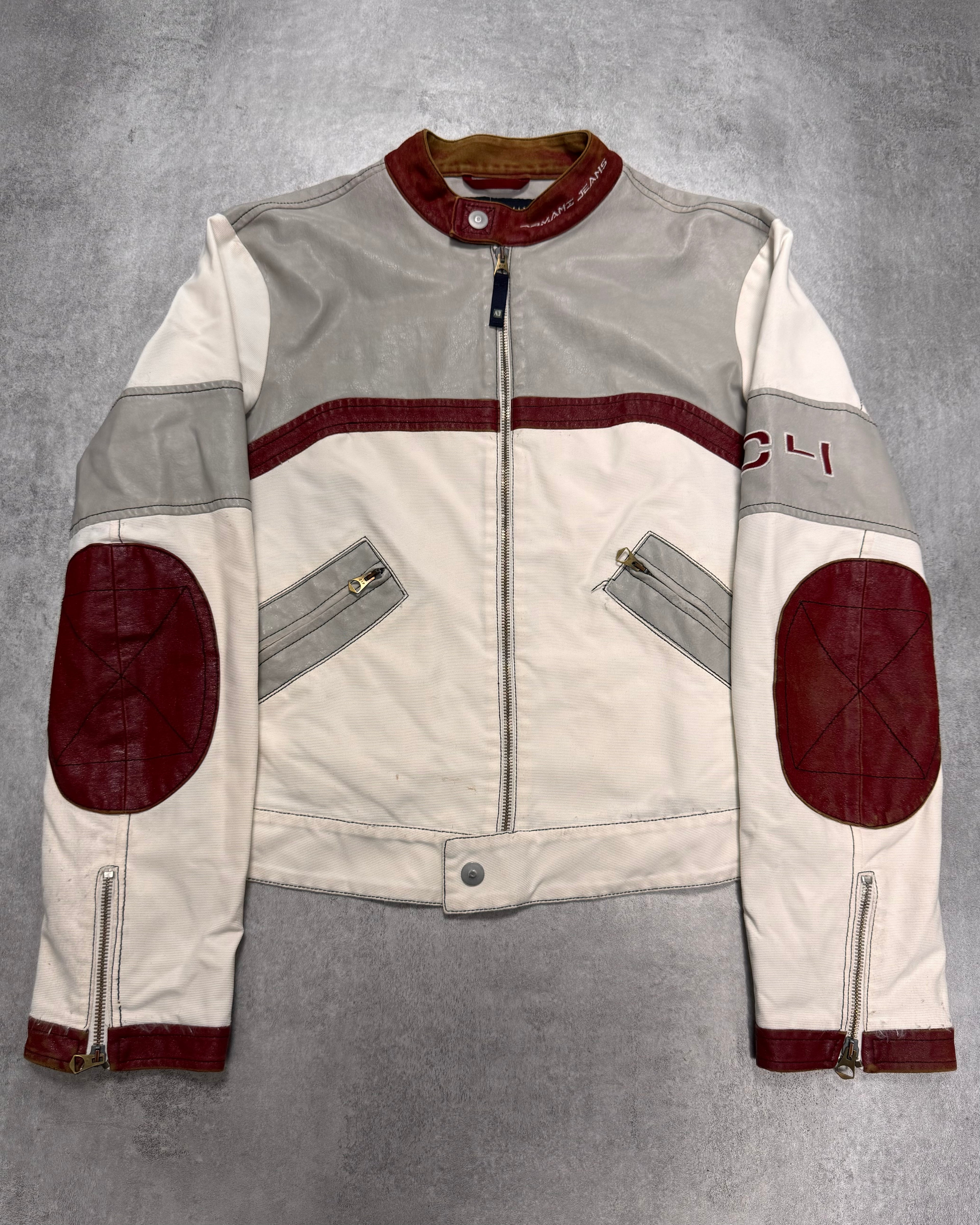 1990s Armani AJ Pro Biker Leather Jacket