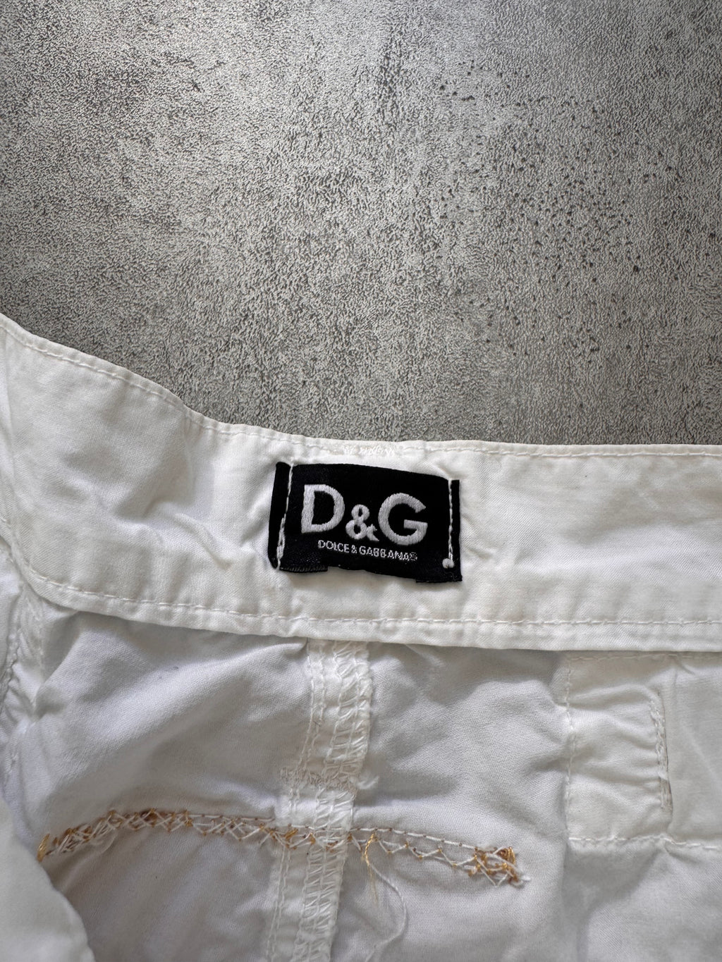 SS2004 Dolce & Gabbana Soft White Cargo Flared Pants