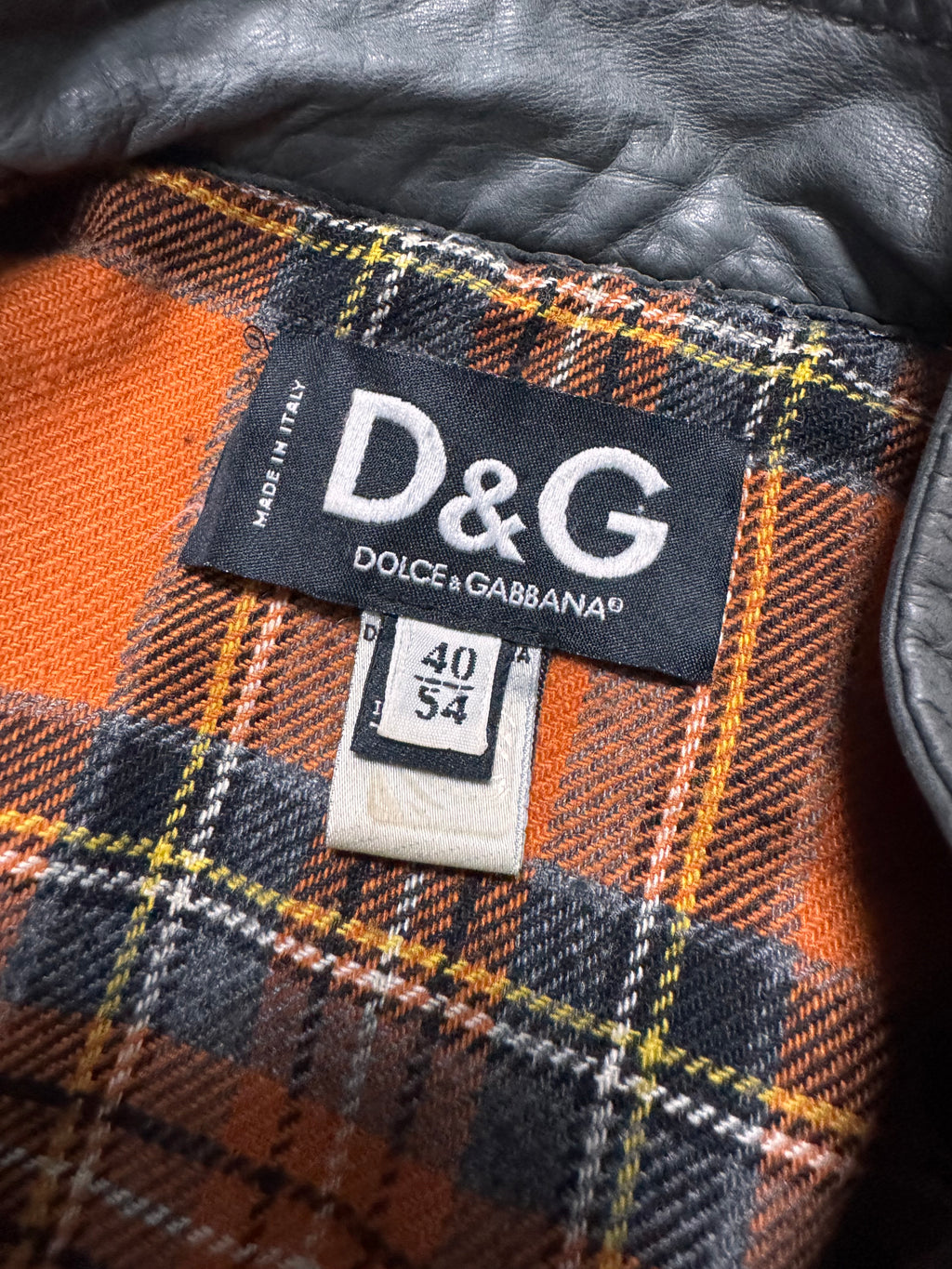 2000s Dolce & Gabbana Asymmetrical Leather Jacket