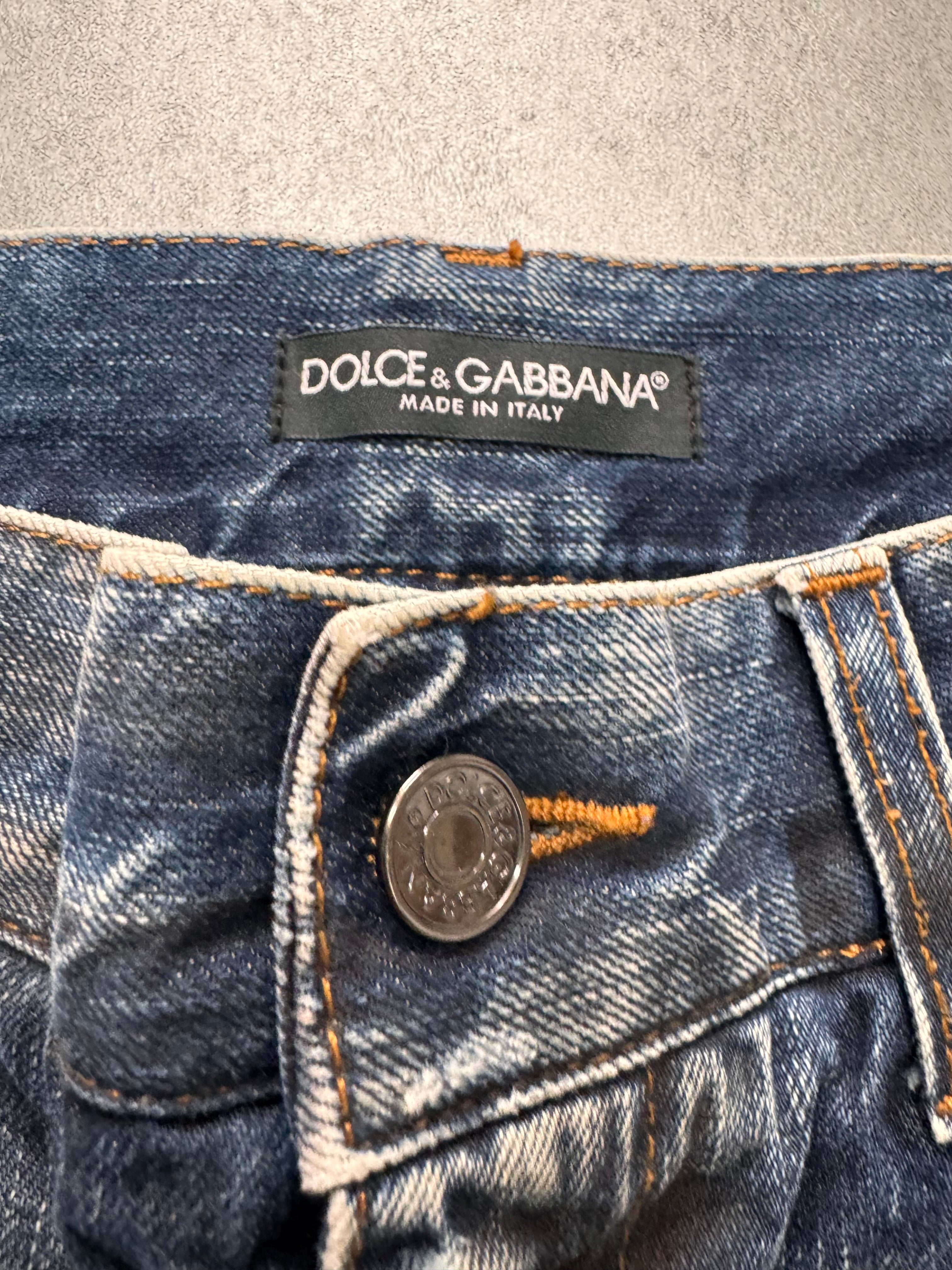 2000s Dolce & Gabbana Dirty Effect Denim Slim Jeans