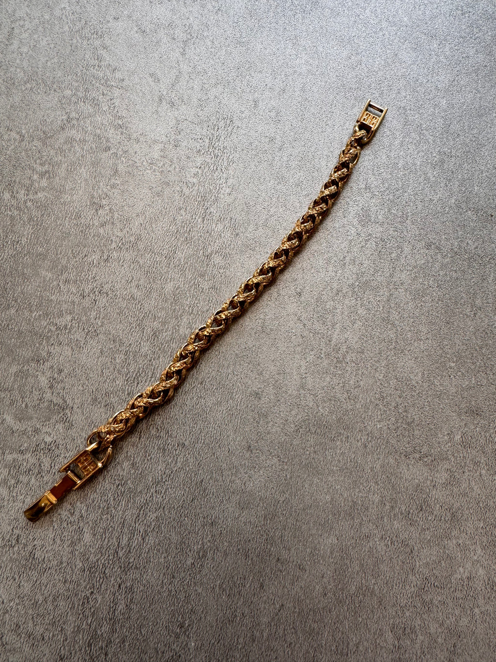 1980s Givenchy Twisted Golden Chain Link Bracelet