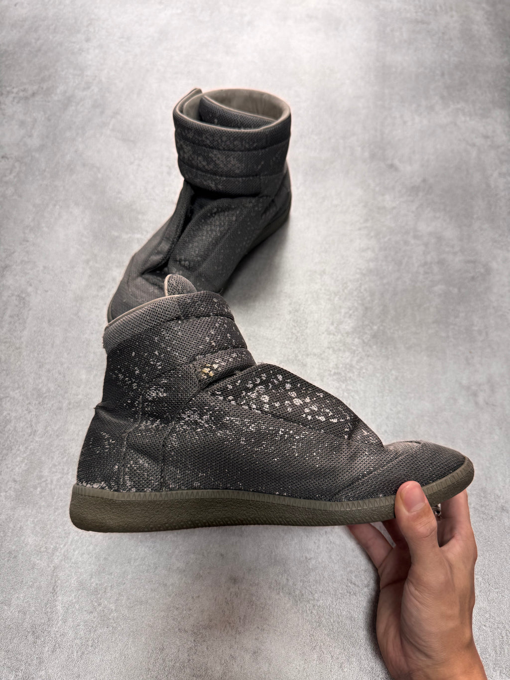 SS2016 Maison Margiela Future High Snake Printed Sneakers