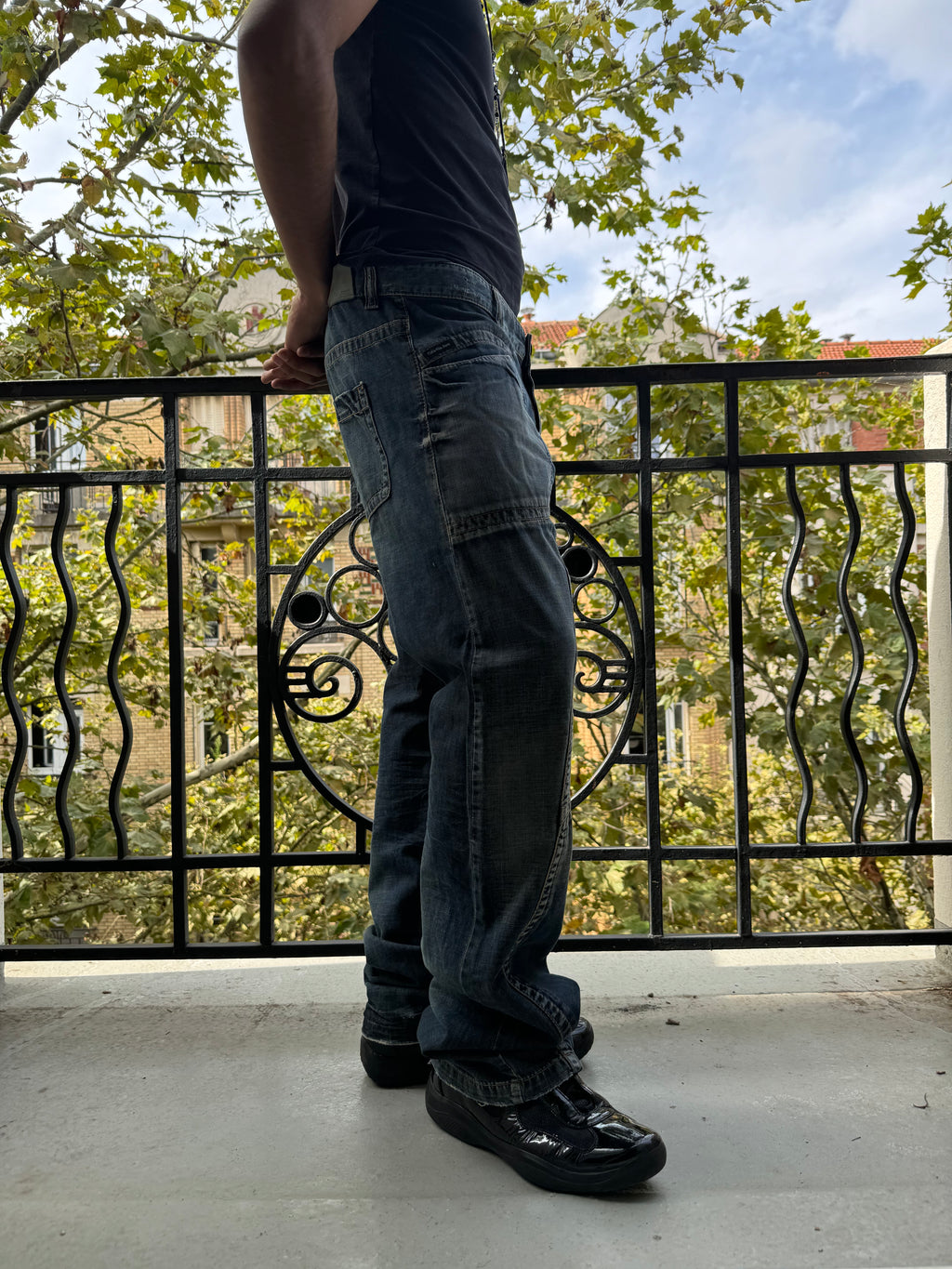 2008 Calvin Klein Blue Faded Straight Relaxed Jeans