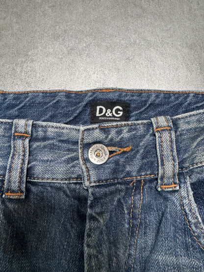 AW2005 Dolce & Gabbana Destroyed Cargo Denim Jeans (M)