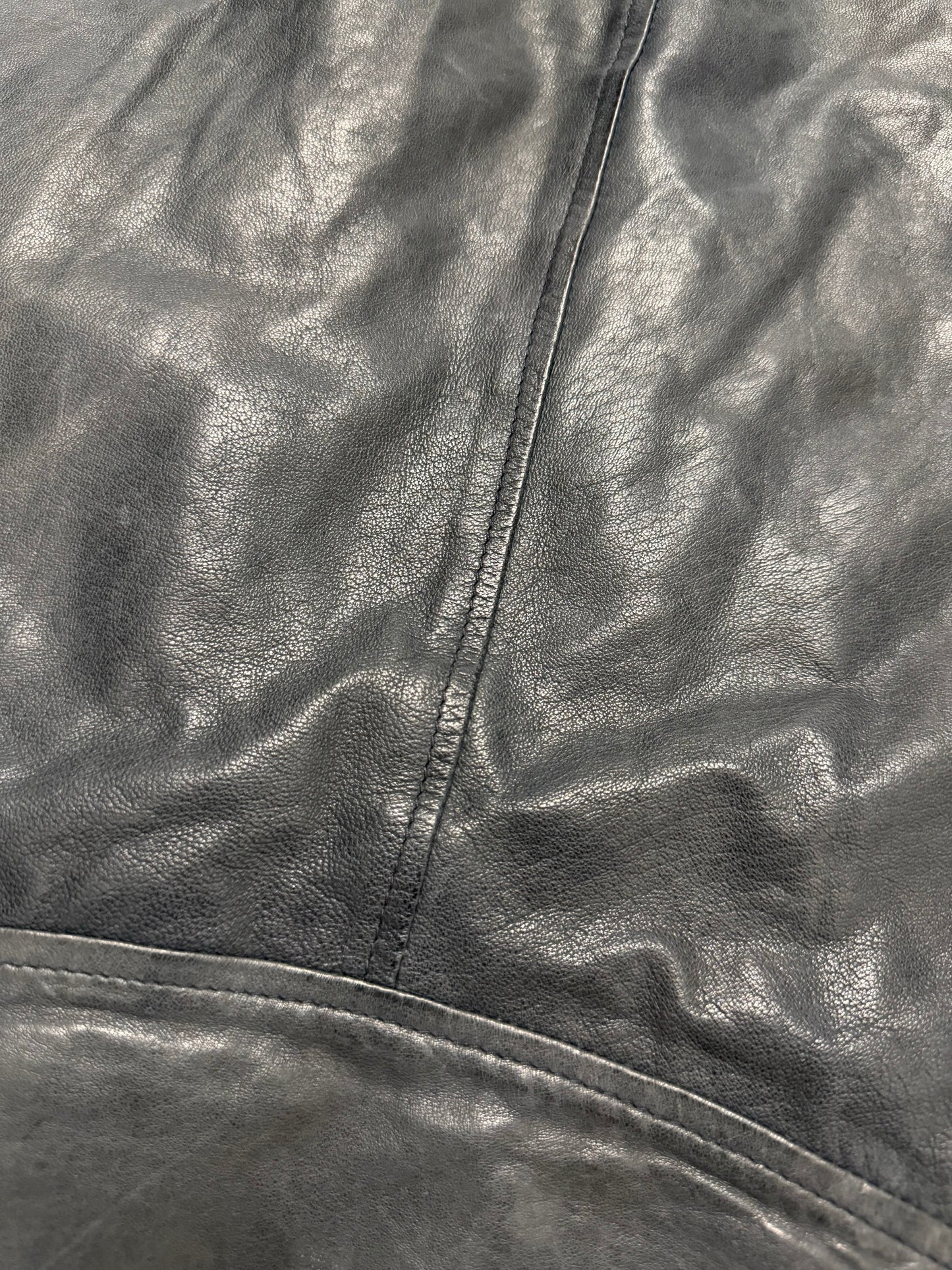 SS2014 Maison Margiela Navy 5-Zip Leather Jacket (L)