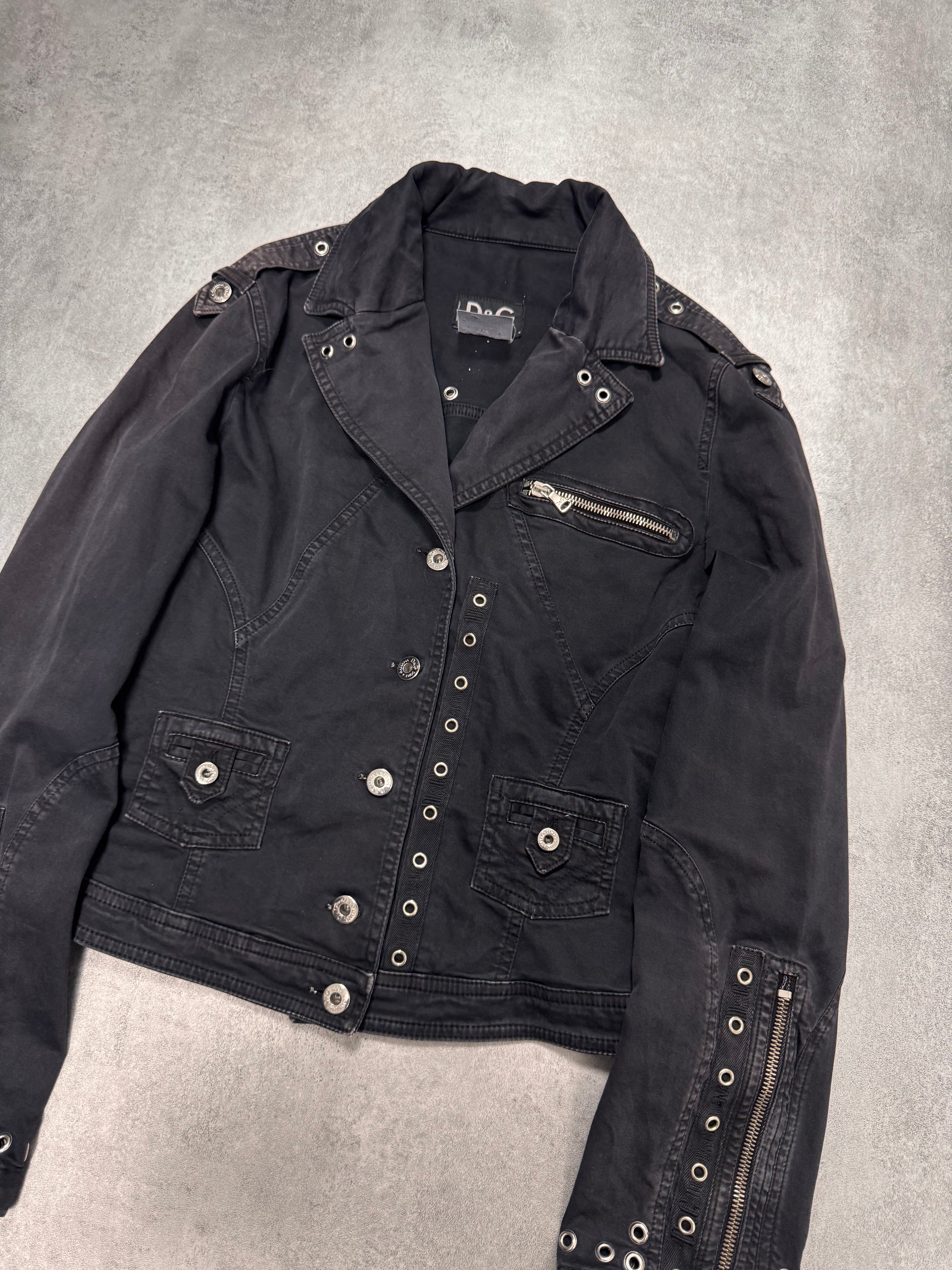 2000s Dolce & Gabbana Bondage Black Jacket