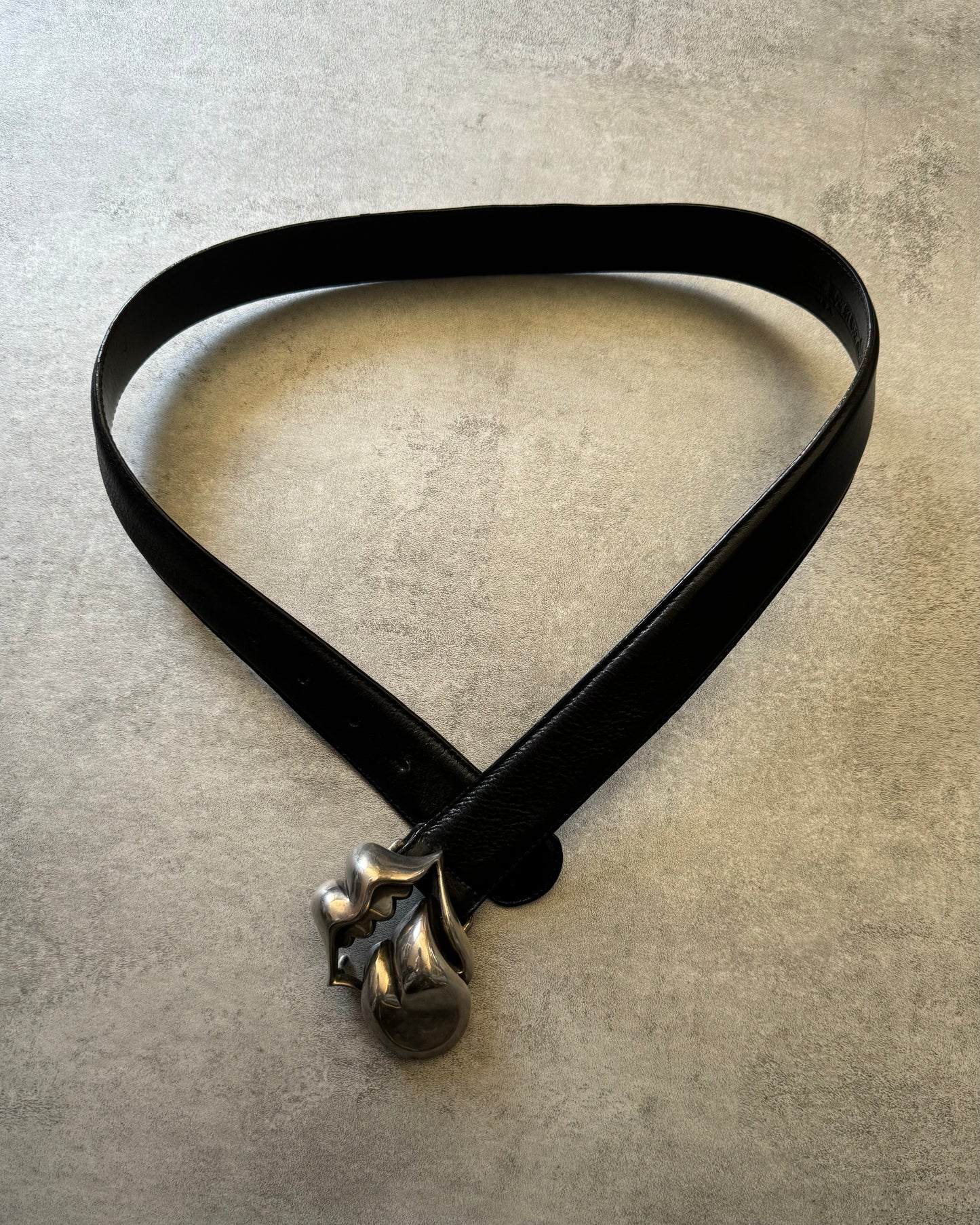 Chrome Hearts Rolling Stones Silver Leather Belt (OS) - 12