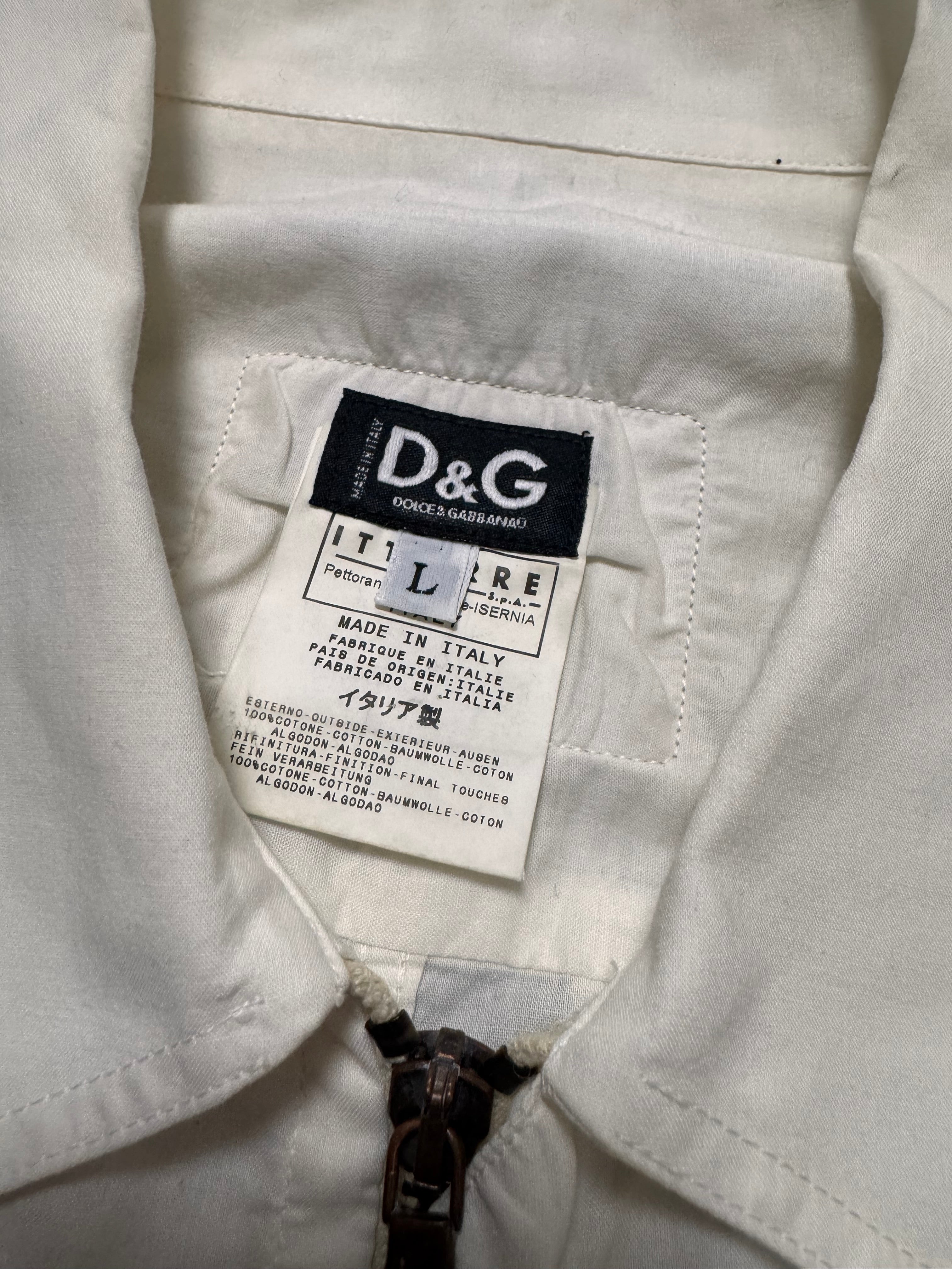 2000s Dolce & Gabbana Cargo Army White Shirt