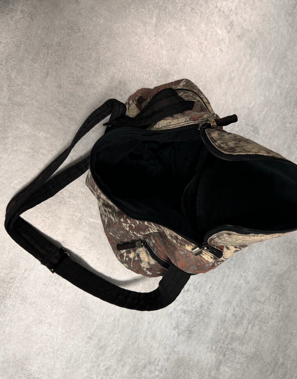 FW1999 Roberto Cavalli Furry Cowprint Movement Shoulder Bag