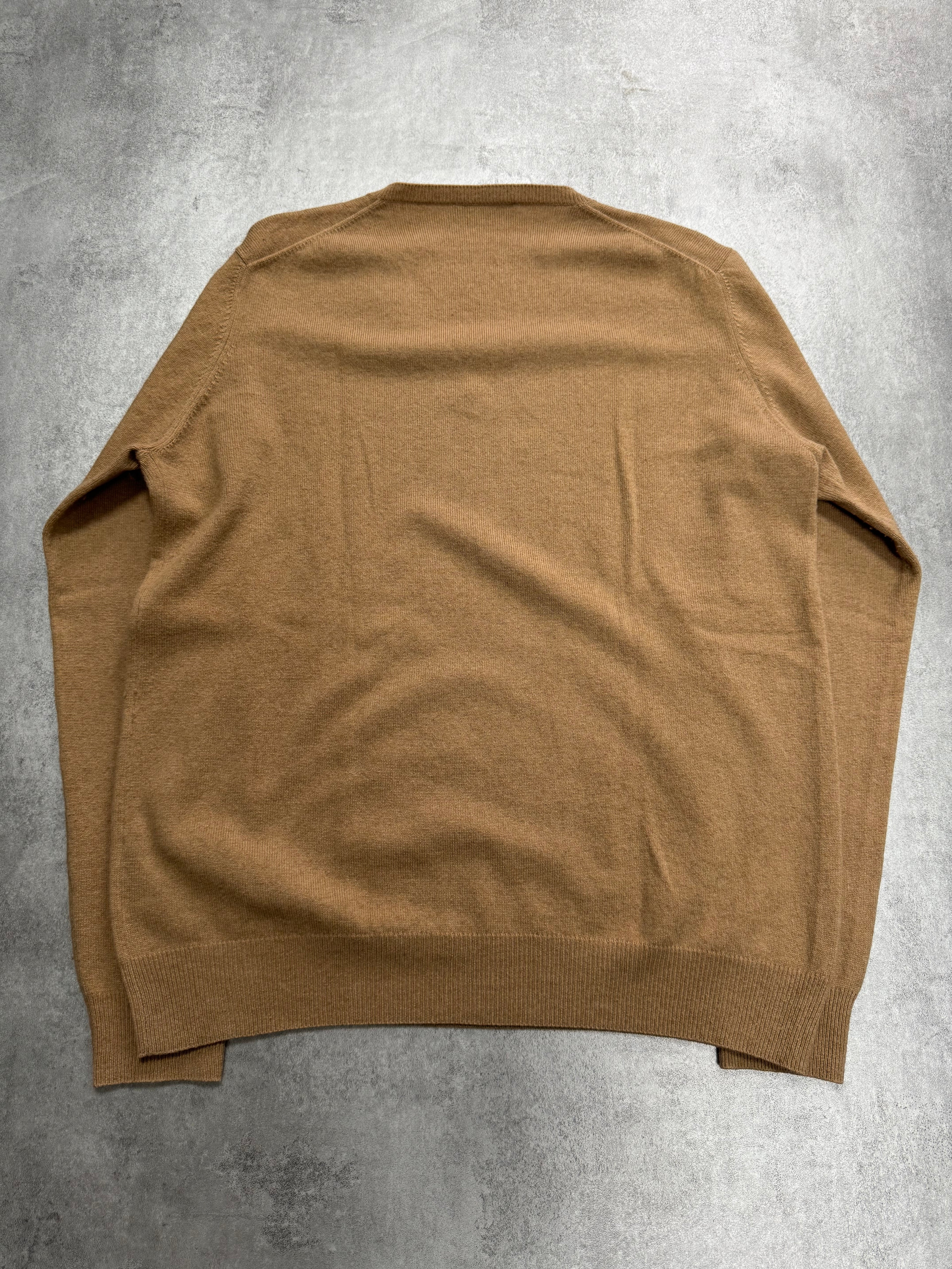 AW2010 Prada V Neck Camel Sweater
