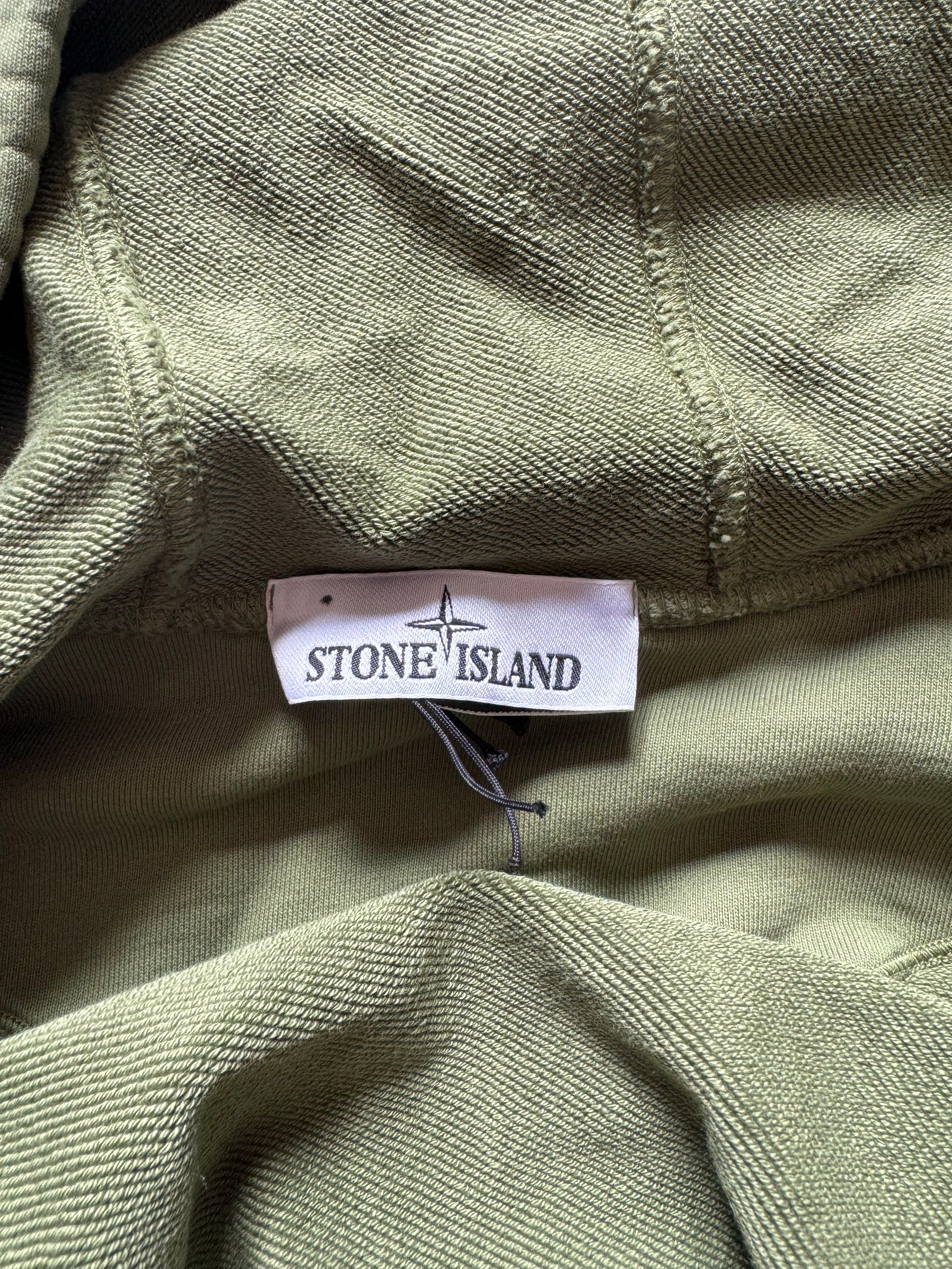 AW2021 Stone Island Olive Hooded Sweater (XL) - 9