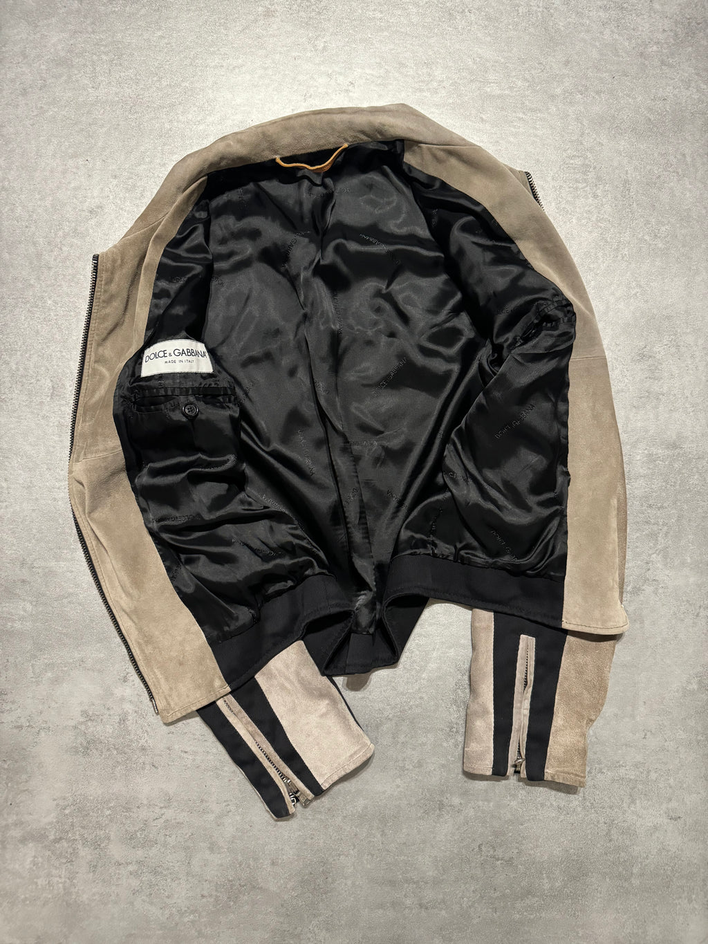 2000s Dolce & Gabbana Cross Suede Hybrid Architectural Jacket  (M) - 10