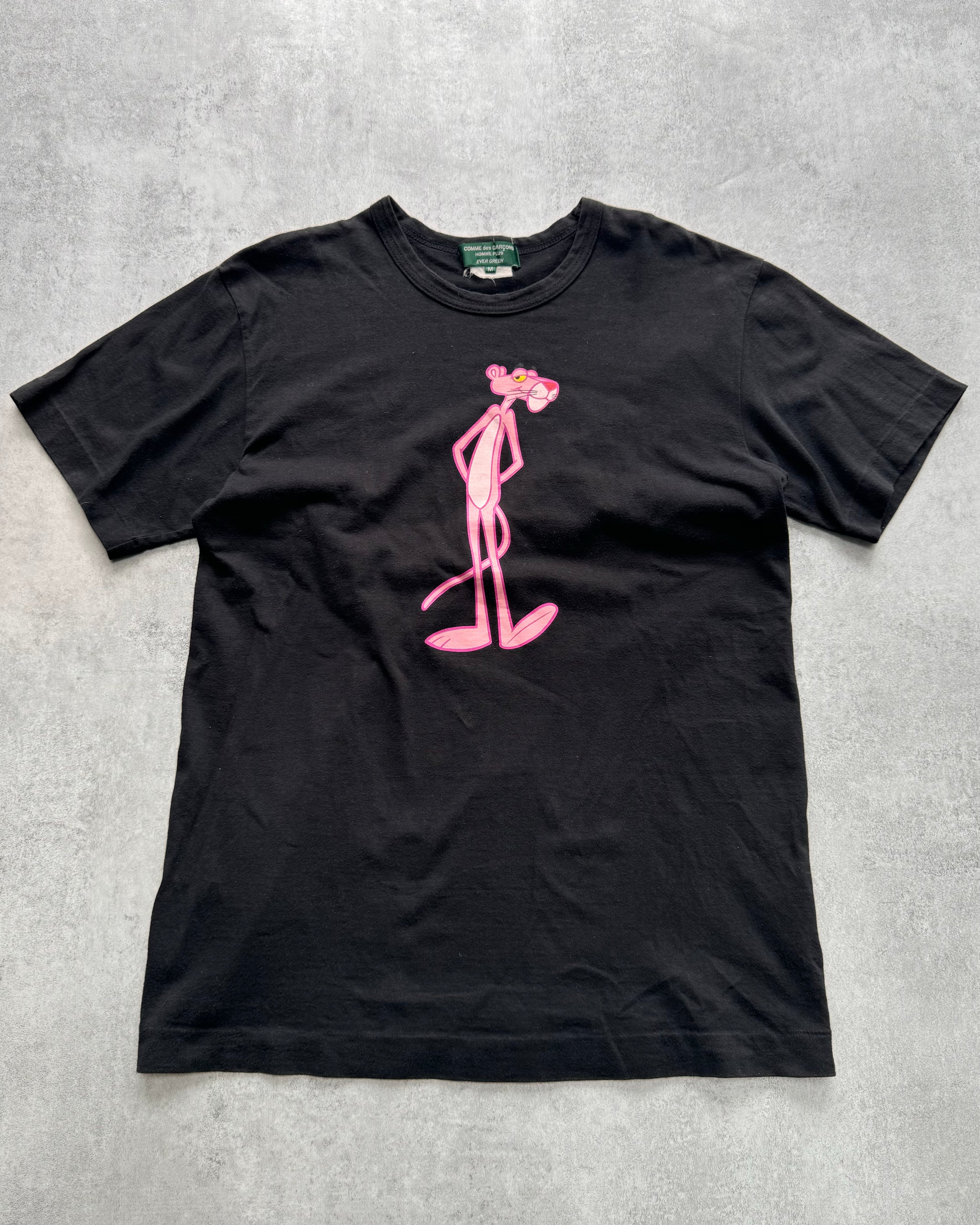 Comme Des Garçons Homme Plus Ever Green Pink Panther Black Tee