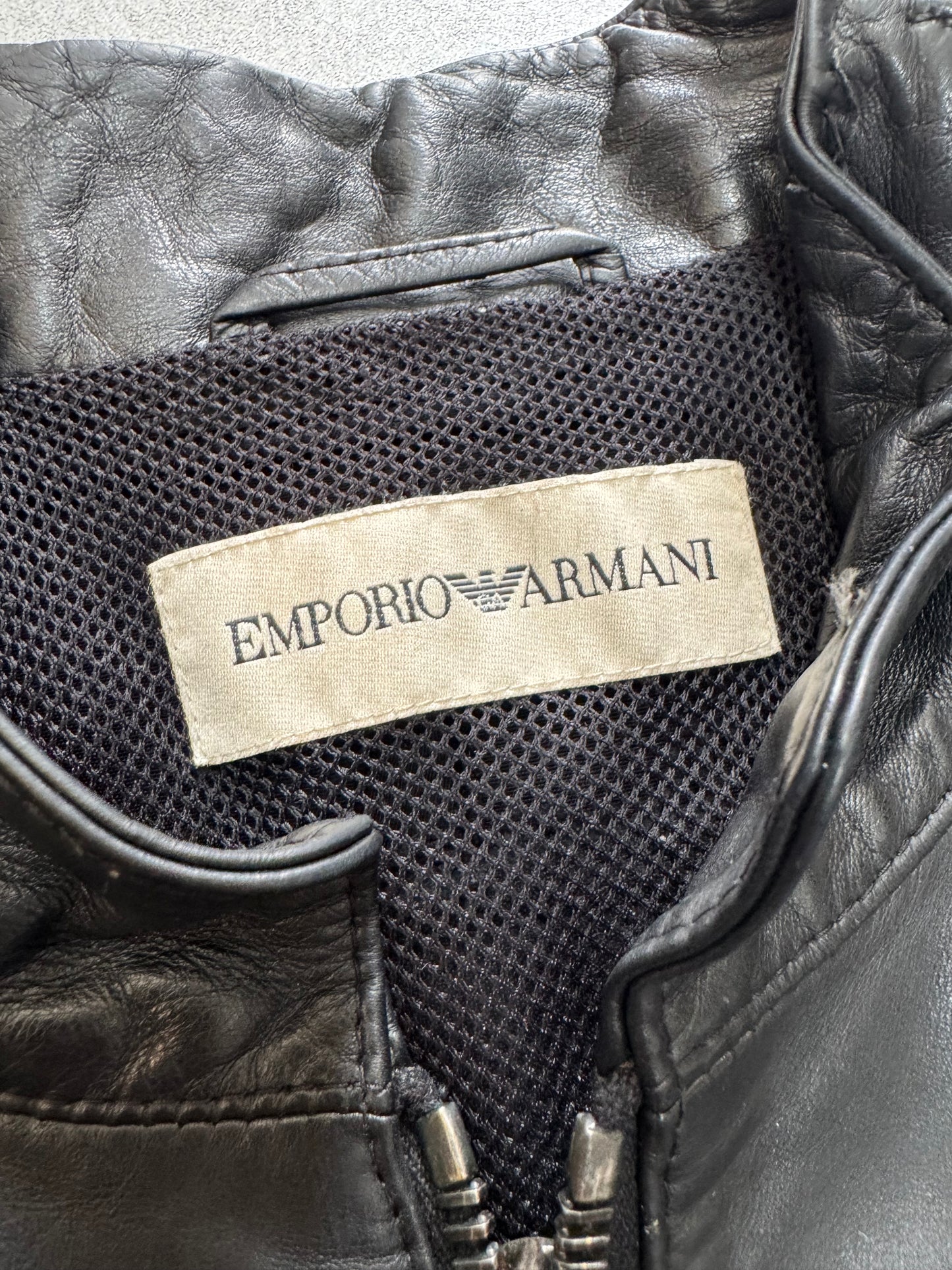 SS2005 Emporio Armani Technical Hybrid Leather Jacket (M/L)