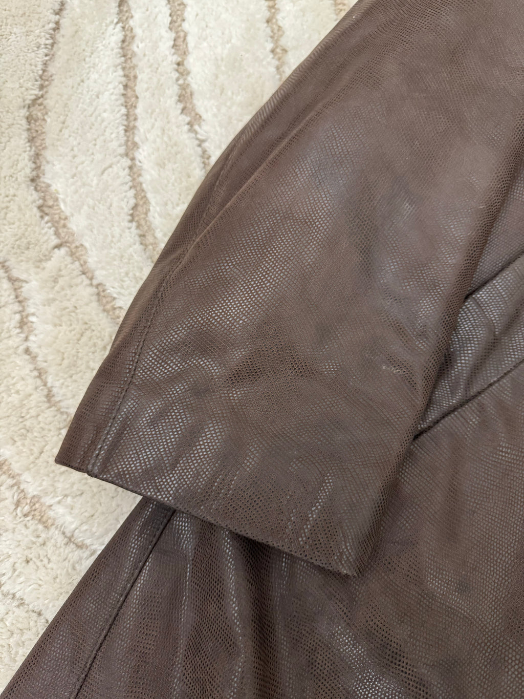 1990s Dolce & Gabbana Leather Trench with Rabbit Fur Lining (M/L)