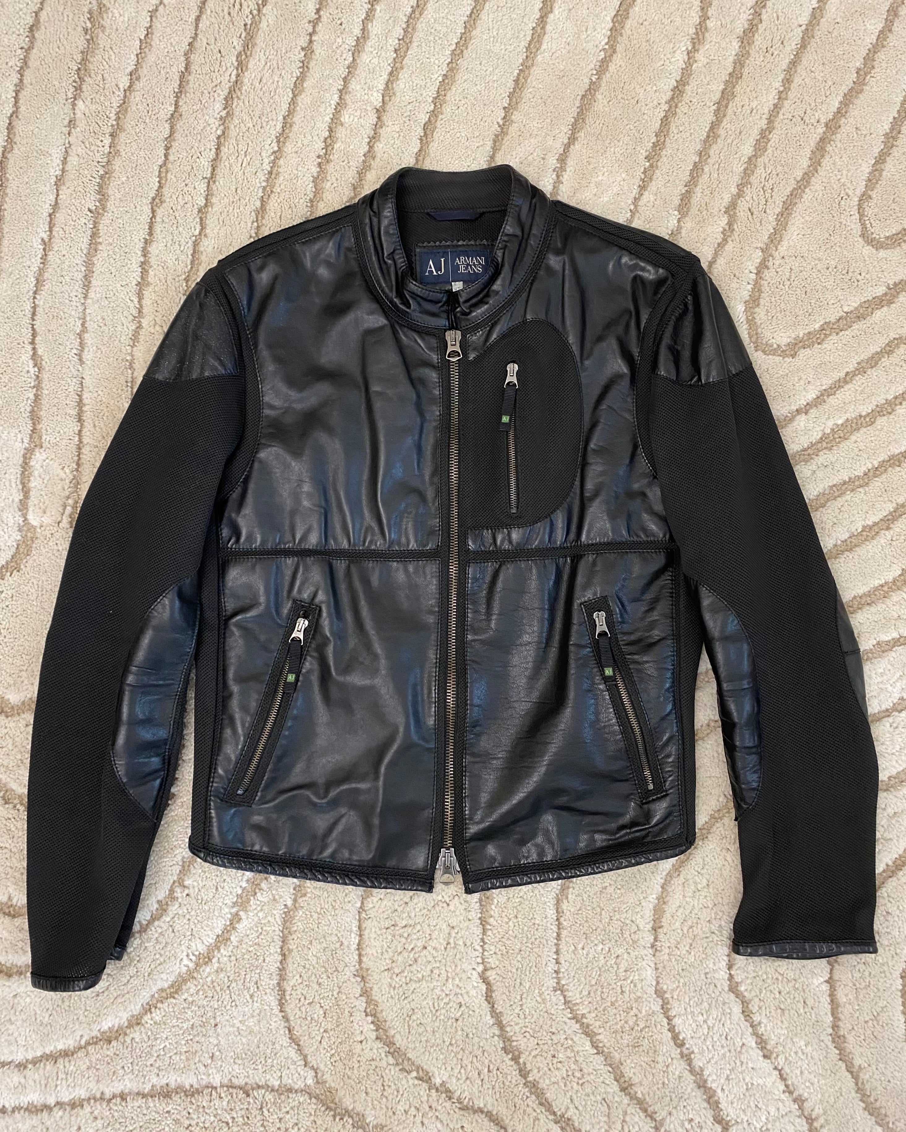 Armani Sport Hybrid Leather Jacket