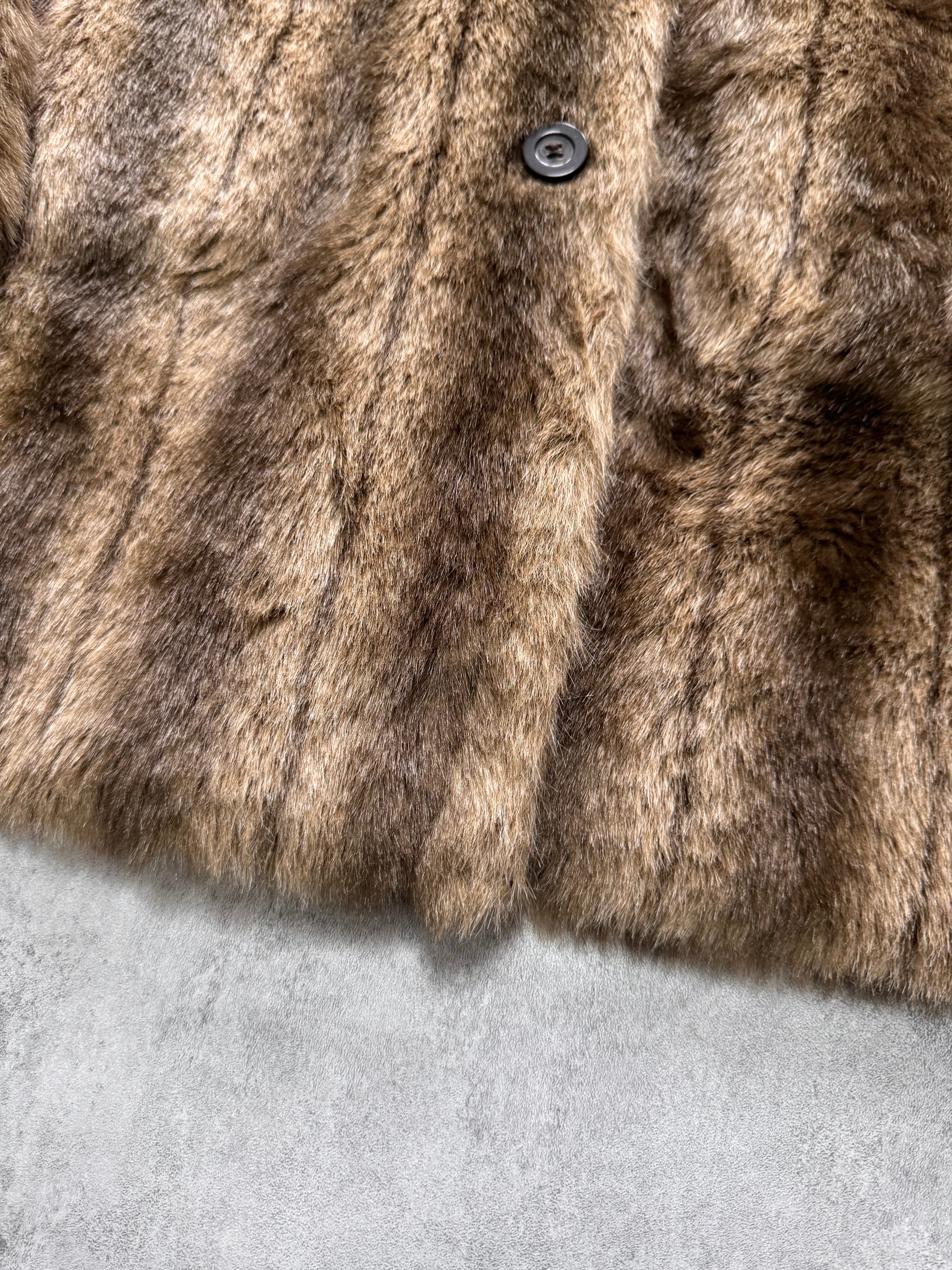 1990s Balmain Faux Fur Reversible Jacket