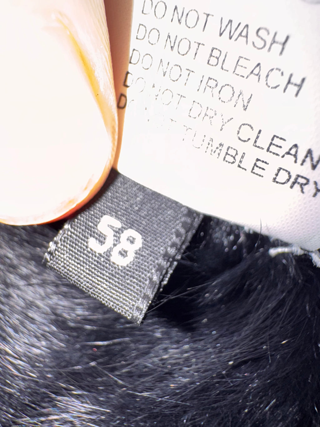 2010s Emporio Armani Black Rabbit Fur Chapka