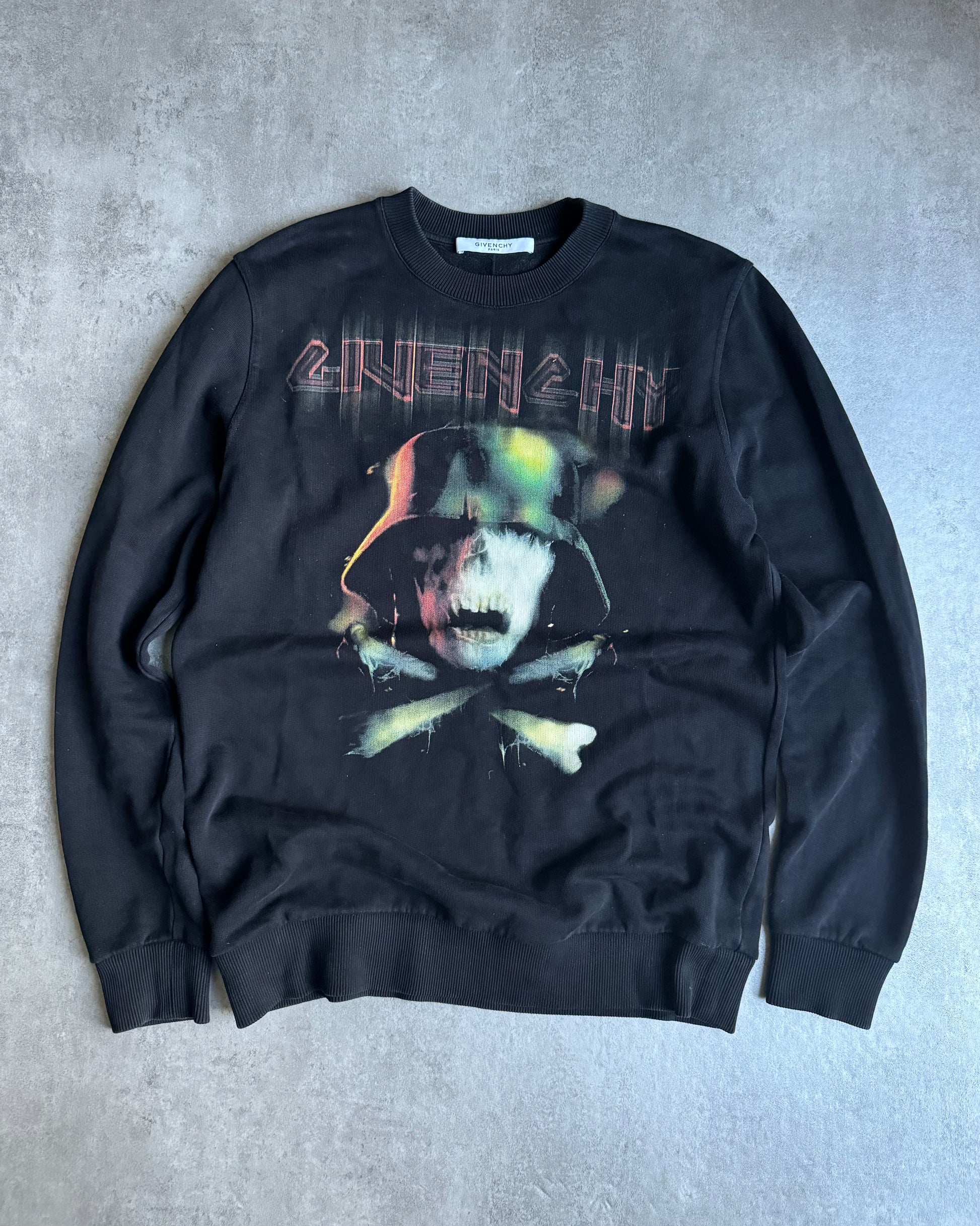 AW2016 Givenchy Cuban Army Skull Soldier Black Sweater by Riccardo Tisci (M) - 1