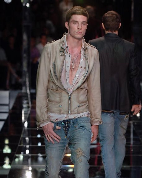 SS2006 Dolce &amp; Gabbana 机车皮夹克 (S/M)