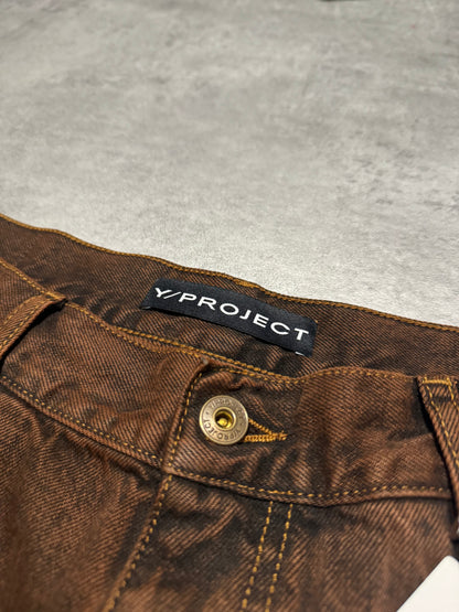 SS2024 Y/Project Brown Faded Superposed Extra Denim Jeans  (L/XL) - 6