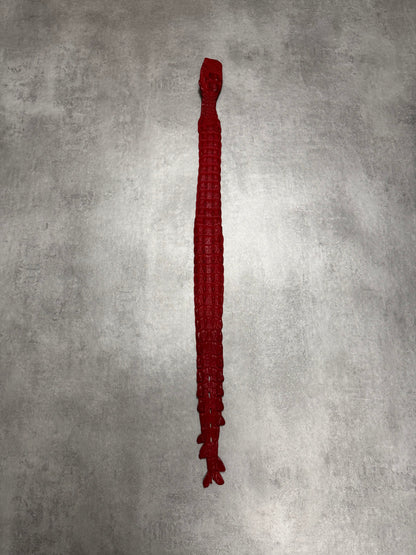 SS2005 Roberto Cavalli Blood Red Crocodile Leather Belt (OS)