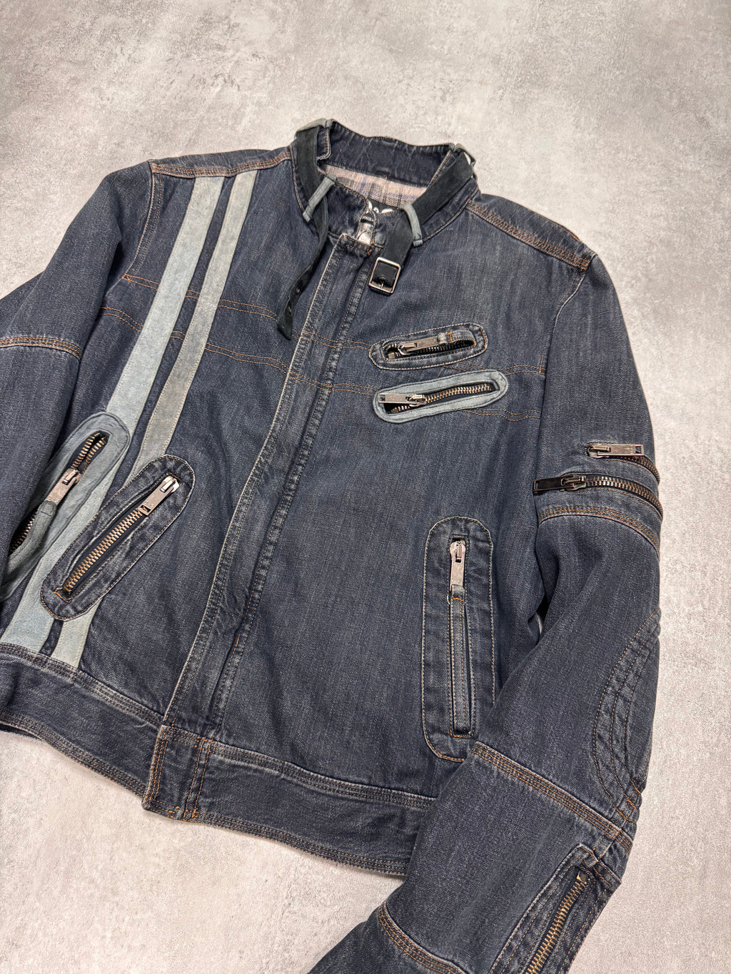 AW2004 Dolce & Gabbana Astro Biker Cafe Denim Jacket