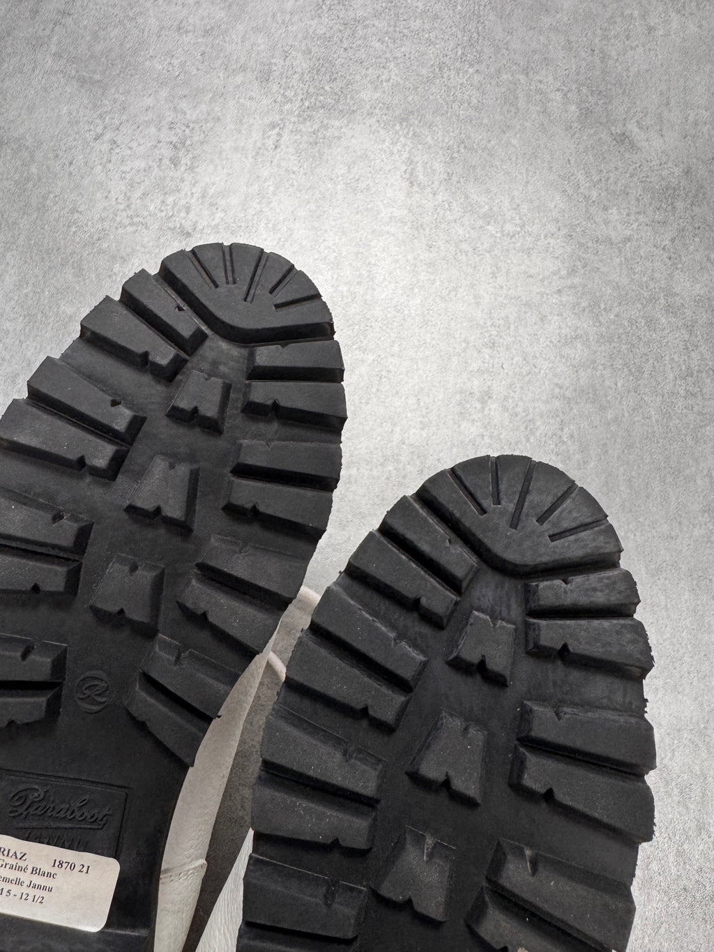 Paraboot Avoriaz Hiking White Grained Leather Boots