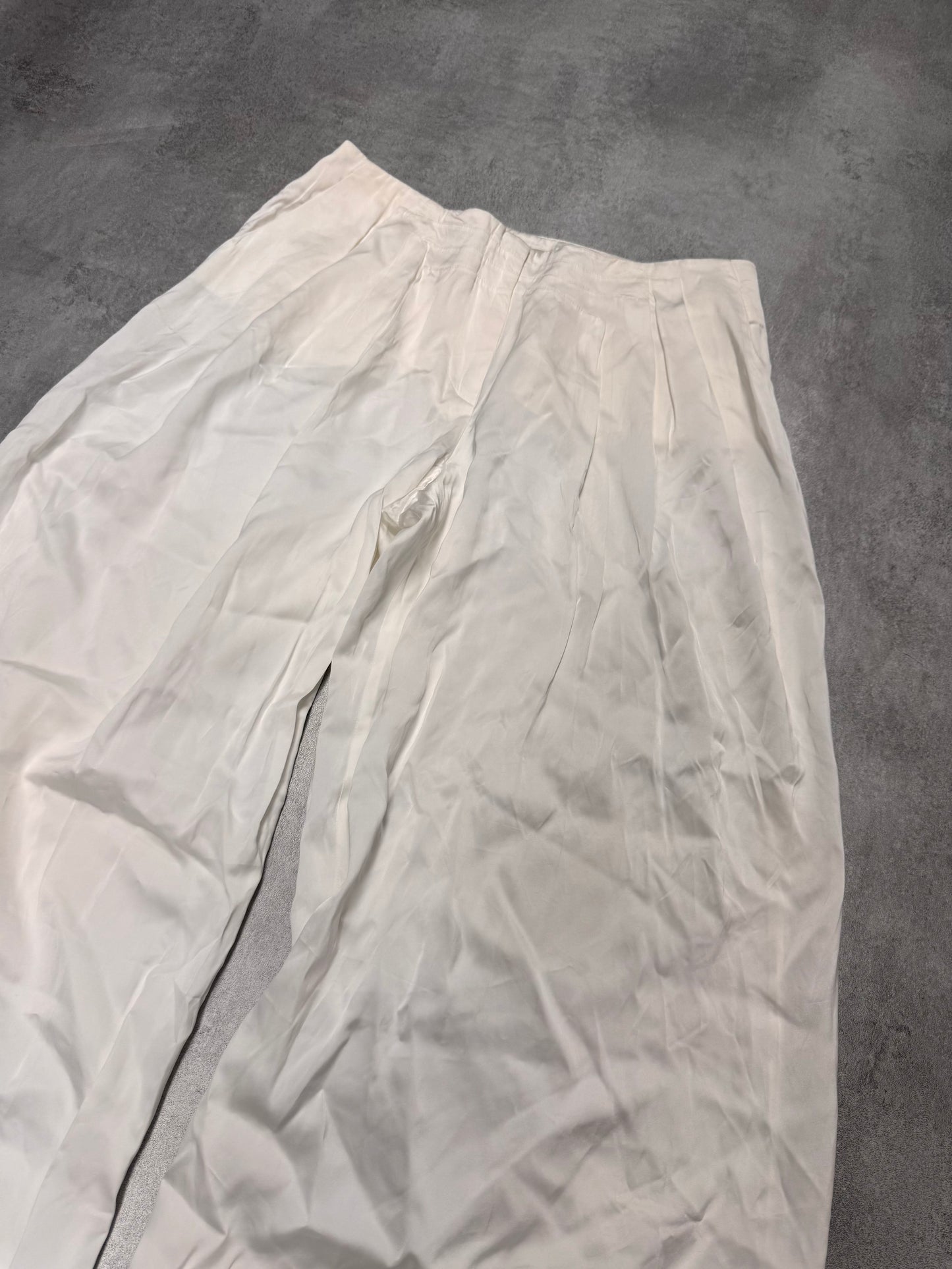 SS2005 Emporio Armani Wide Light White Pants (S)