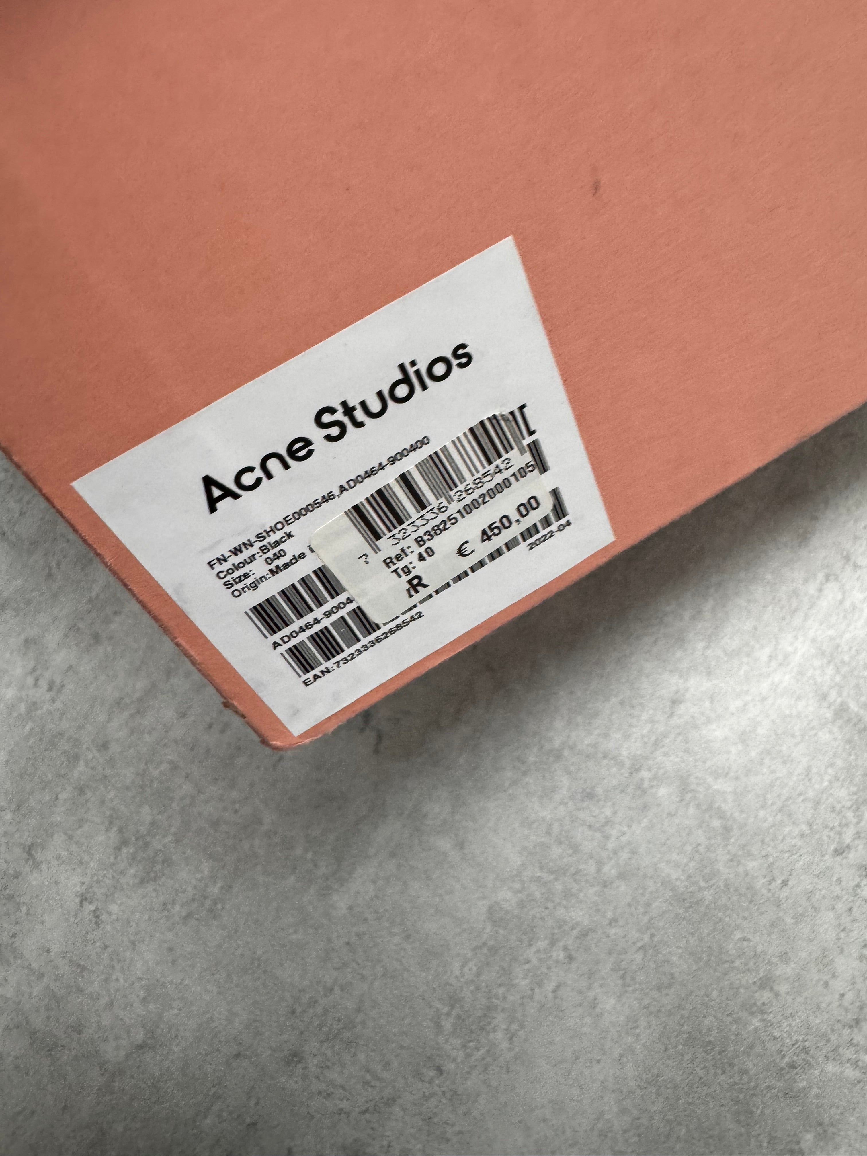 Acne Studios Chunky Lace Up Black Boots