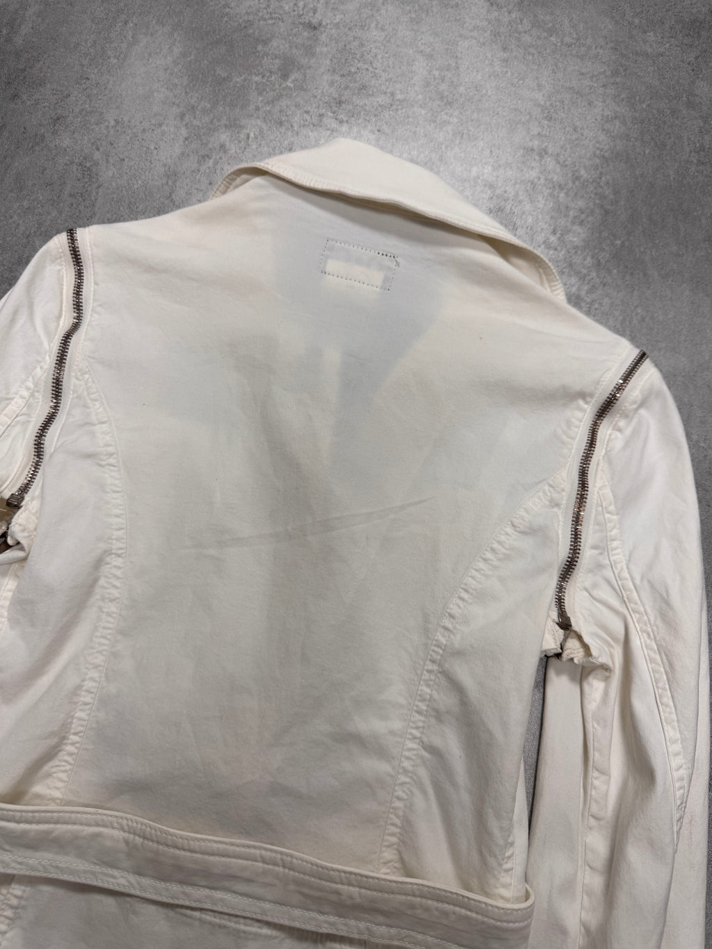 SS2004 Dolce & Gabbana Detachable Zip Cargo White Jacket
