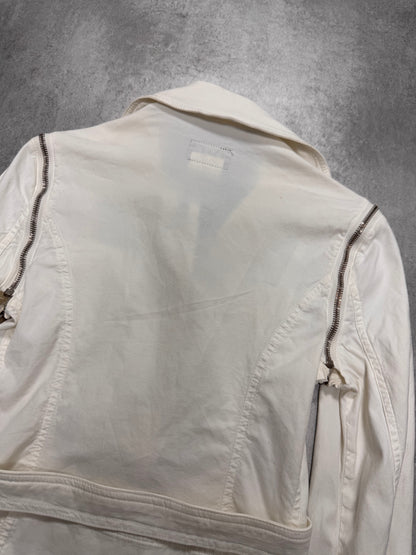 SS2004 Dolce & Gabbana Detachable Zip Cargo White Jacket (XS)