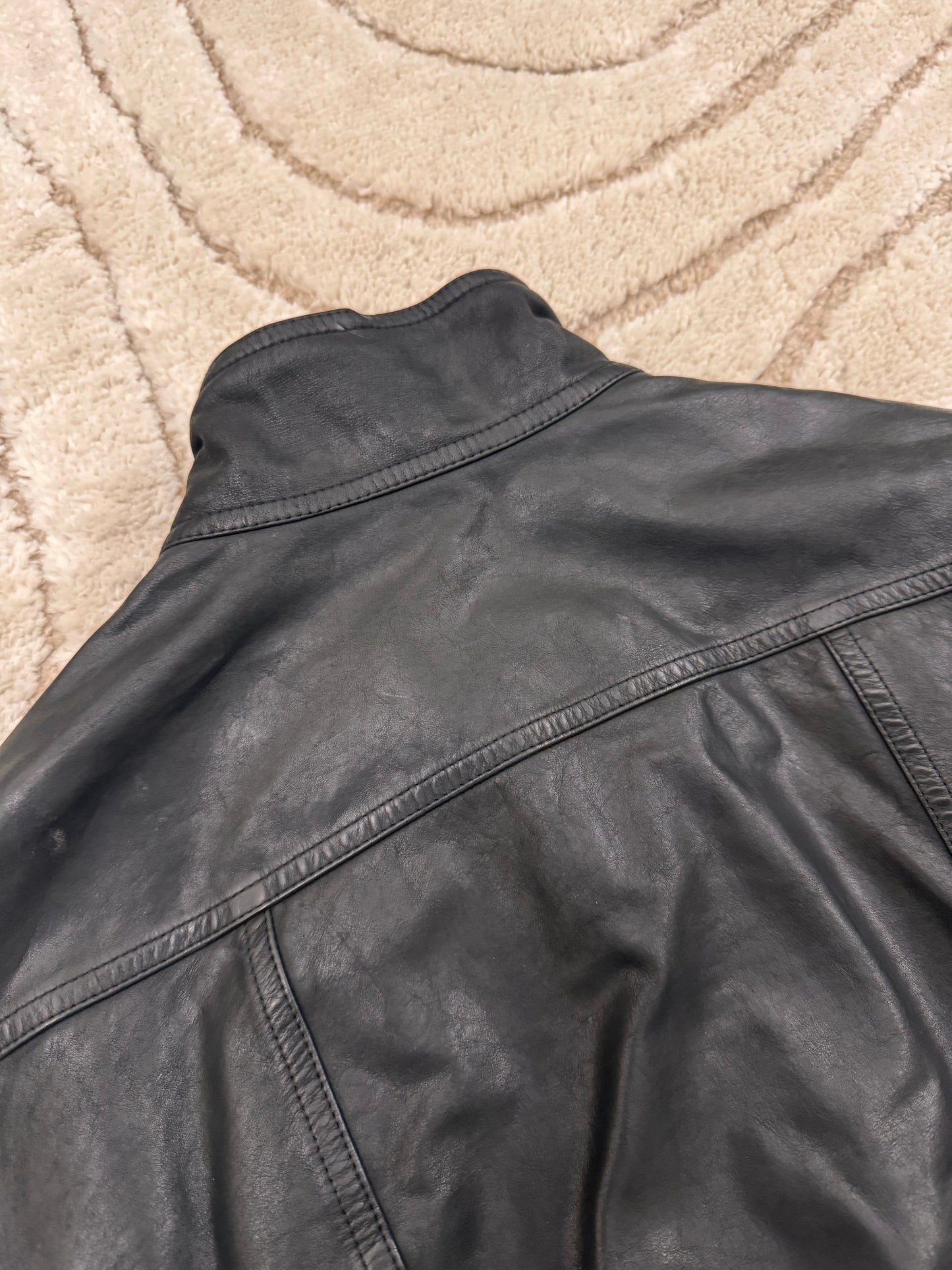 Rick Owens Mollino Biker Calf Leather Jacket (S/M)