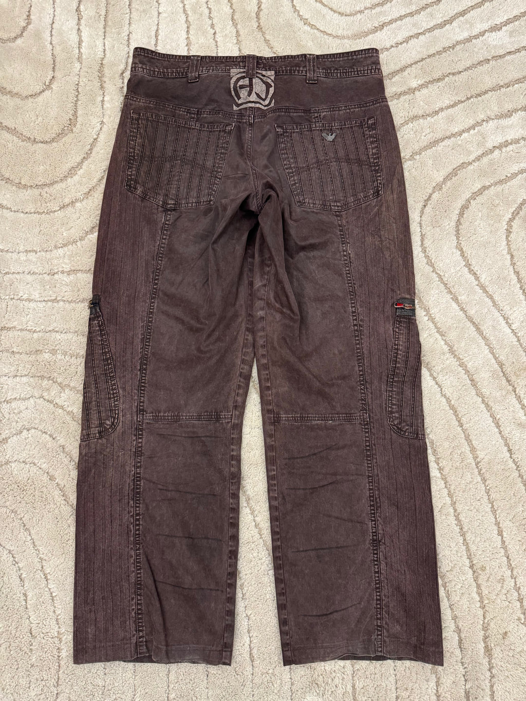 FW2019 Armani Brown Wash Wide Pants (L/XL)