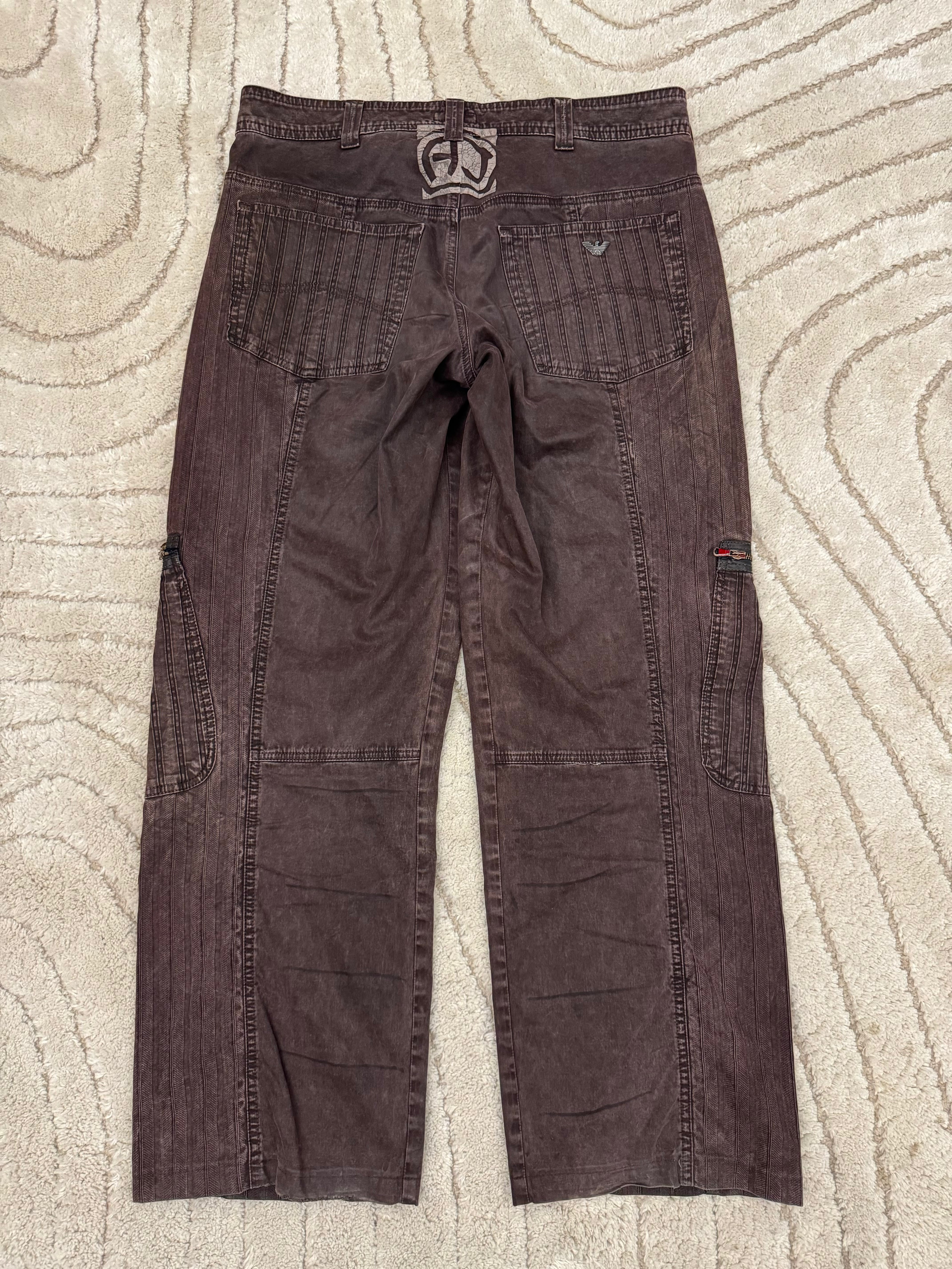FW2019 Armani Brown Wash Wide Pants (L/XL)