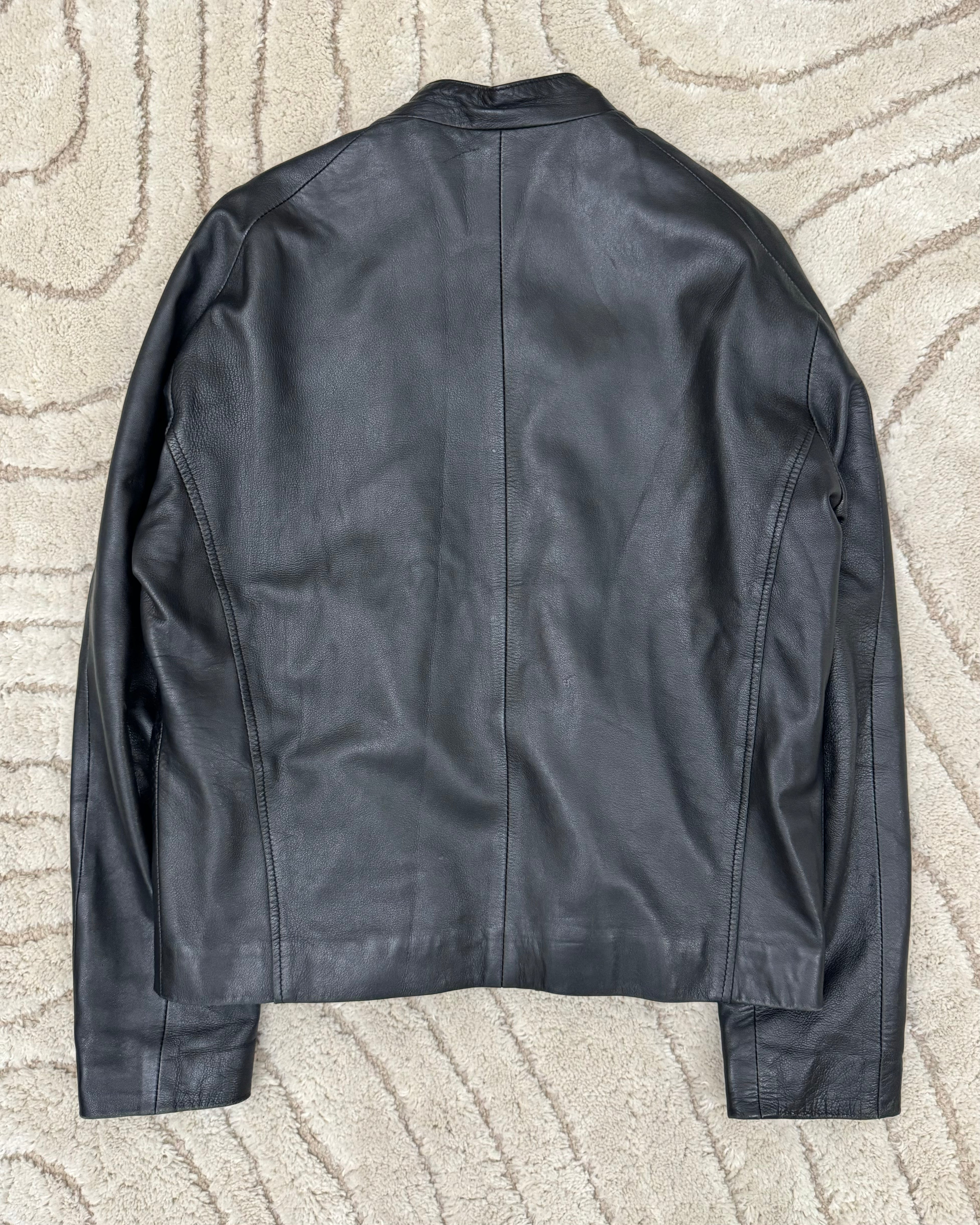 2000年代 プリモエンポリオ メタルアームジップ レザージャケット (S/M)