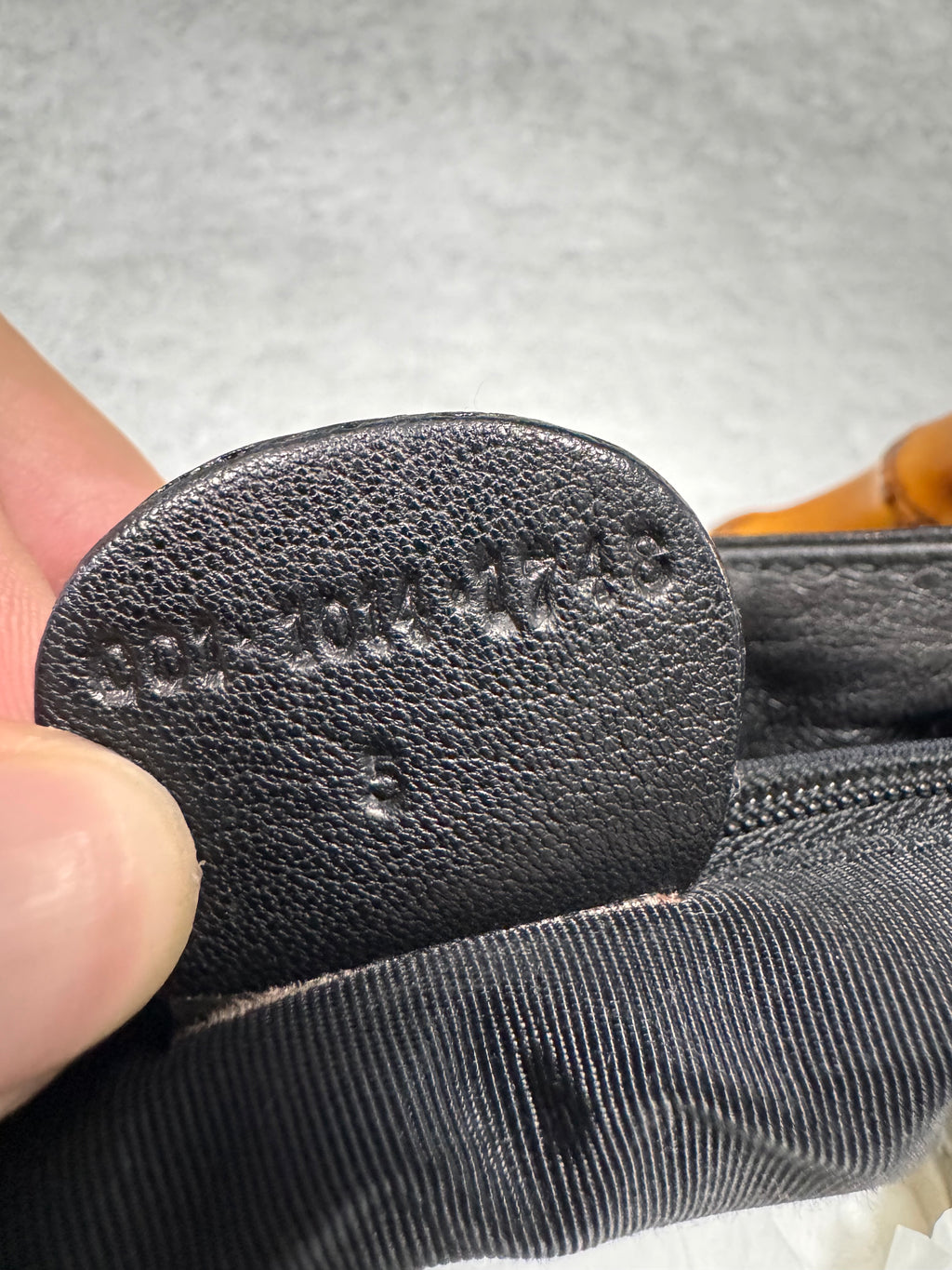 1996 Gucci Tom Ford Pure Black Leather Bamboo Shoulder Bag