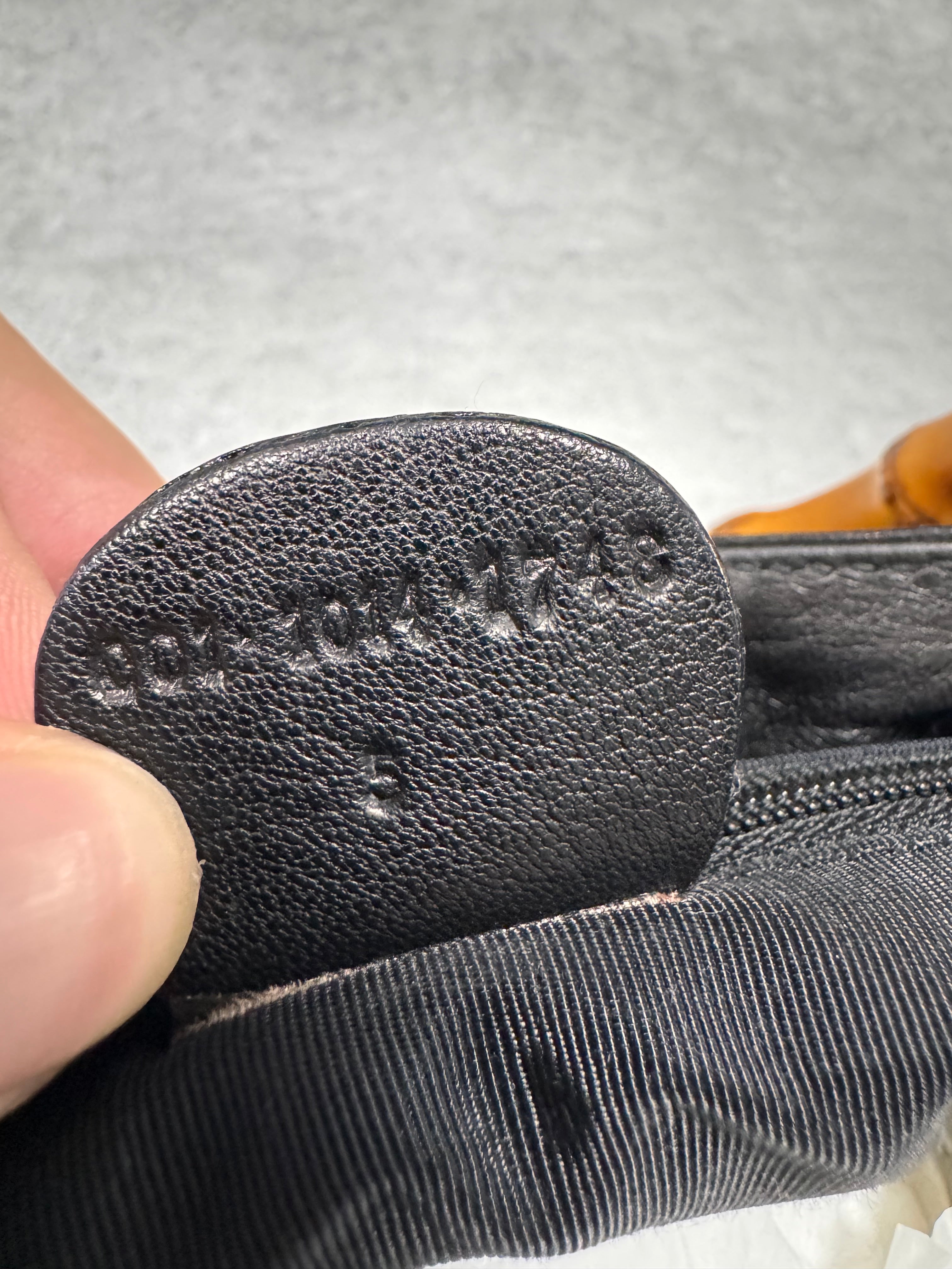 1996 Gucci Tom Ford Pure Black Leather Bamboo Shoulder Bag