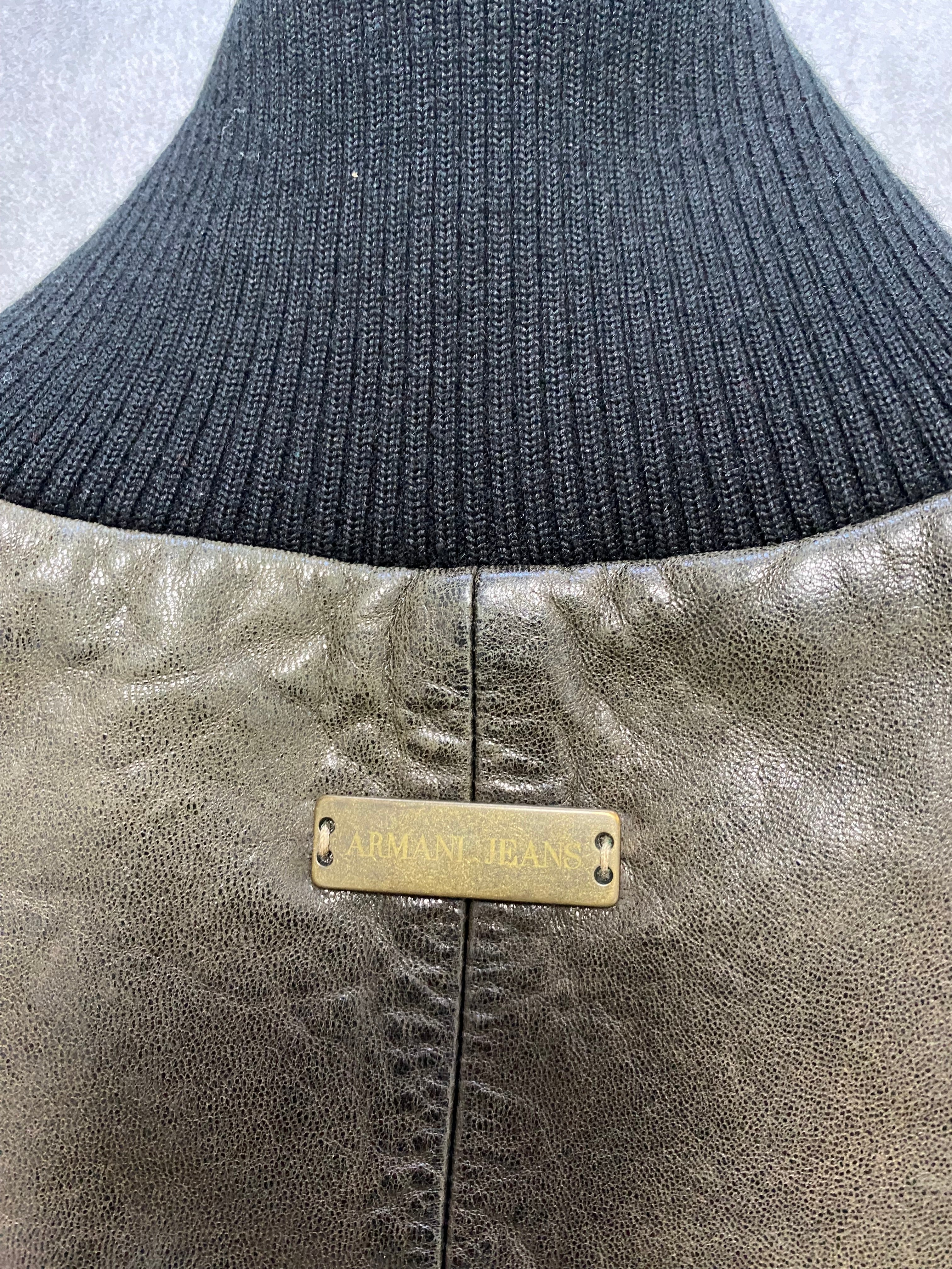 Armani Deep Forest Leather Jacket