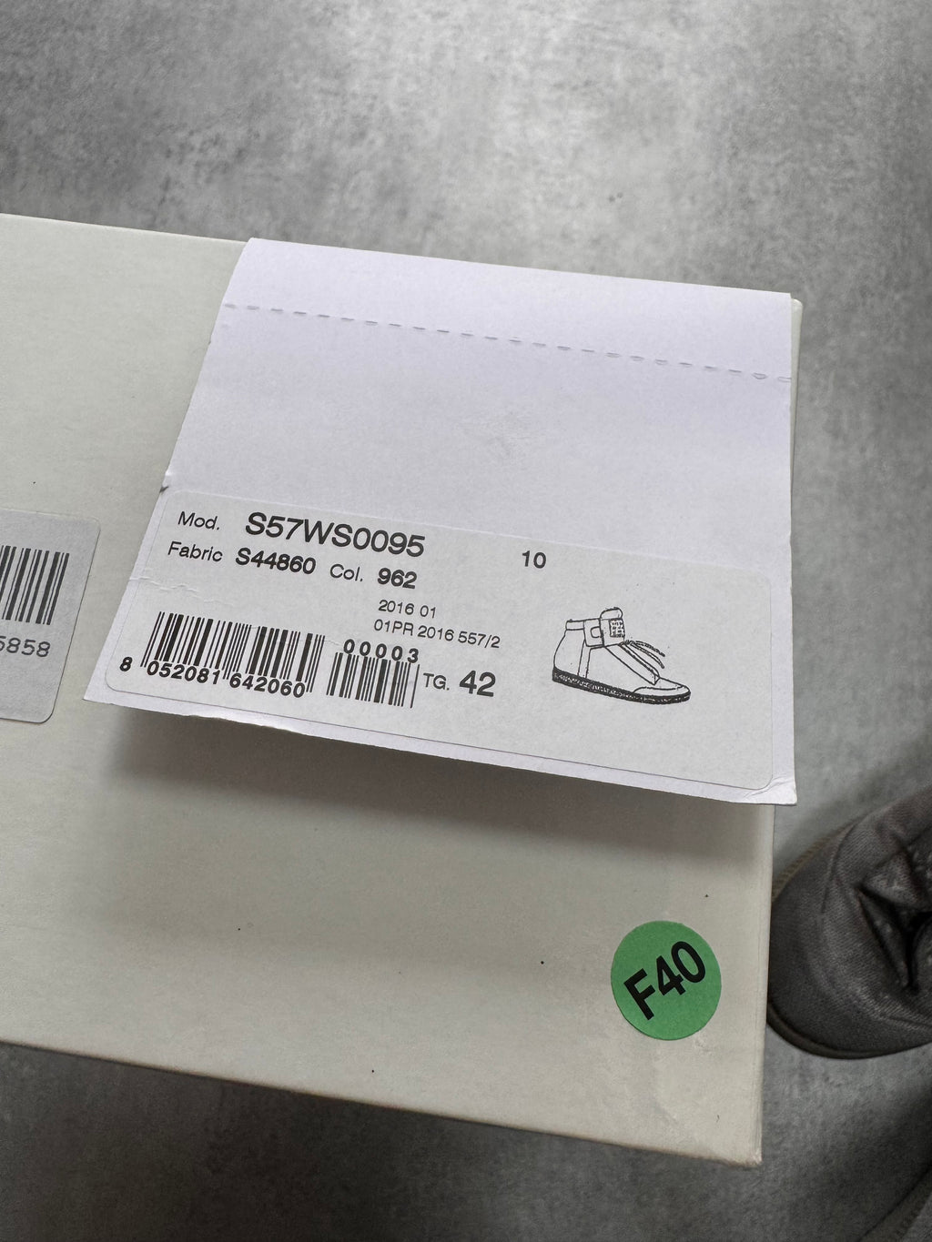 SS2016 Maison Margiela Future High Snake Printed Sneakers