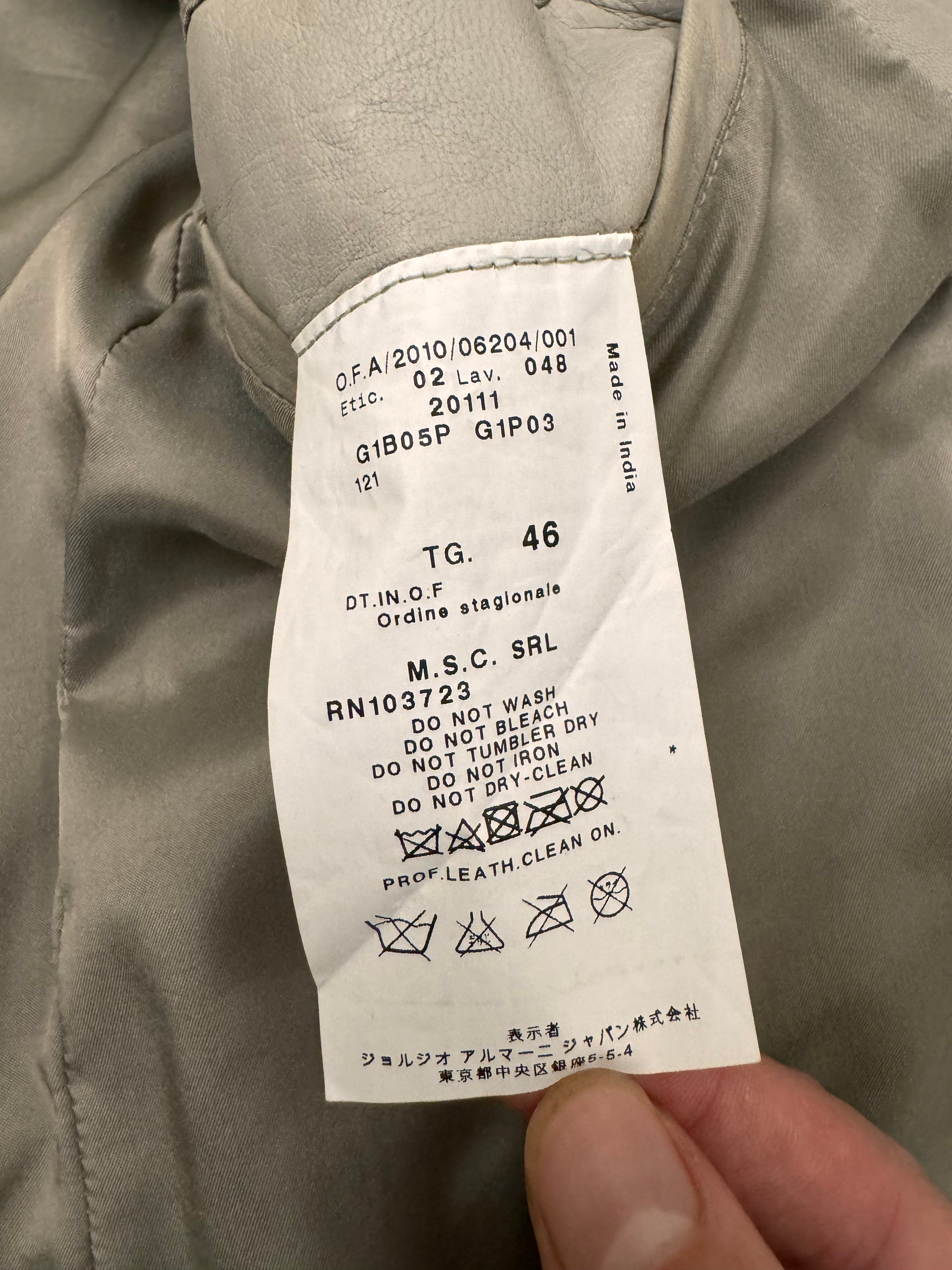 SS2011 Emporio Armani Multi-Zip Biker Leather Jacket