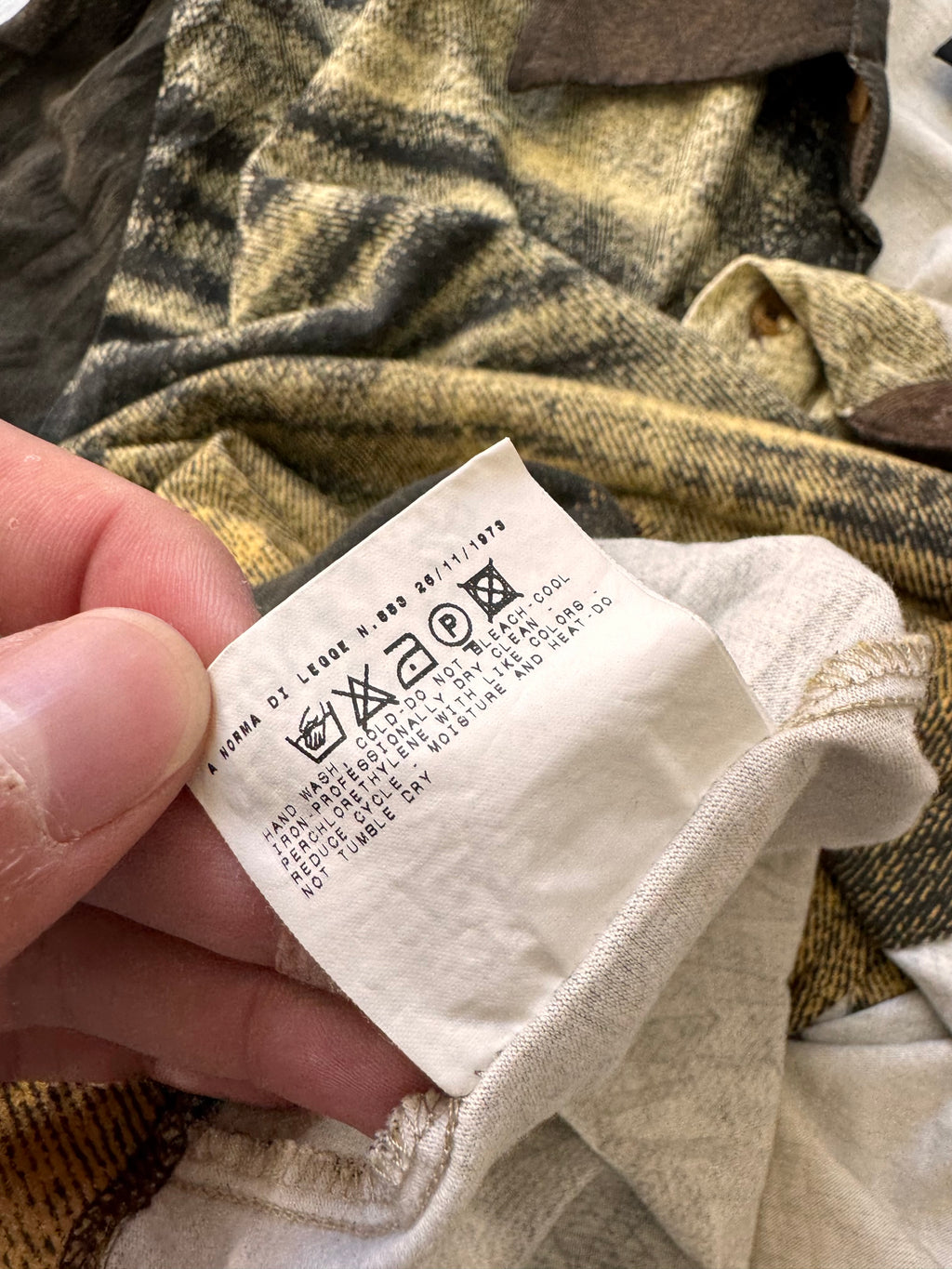 2000s Cavalli Eroded Yellow Abstract Shirt